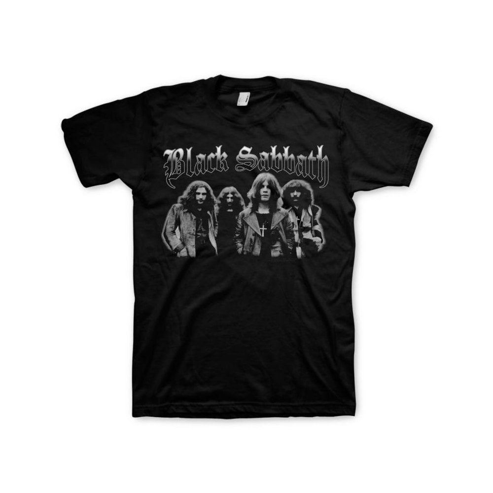 Black Sabbath Band T-Shirt - Vintage Greyscale Group Photo Tee for Men & Women - Perfect for Concerts, Gifts, and Rock Music Fans
