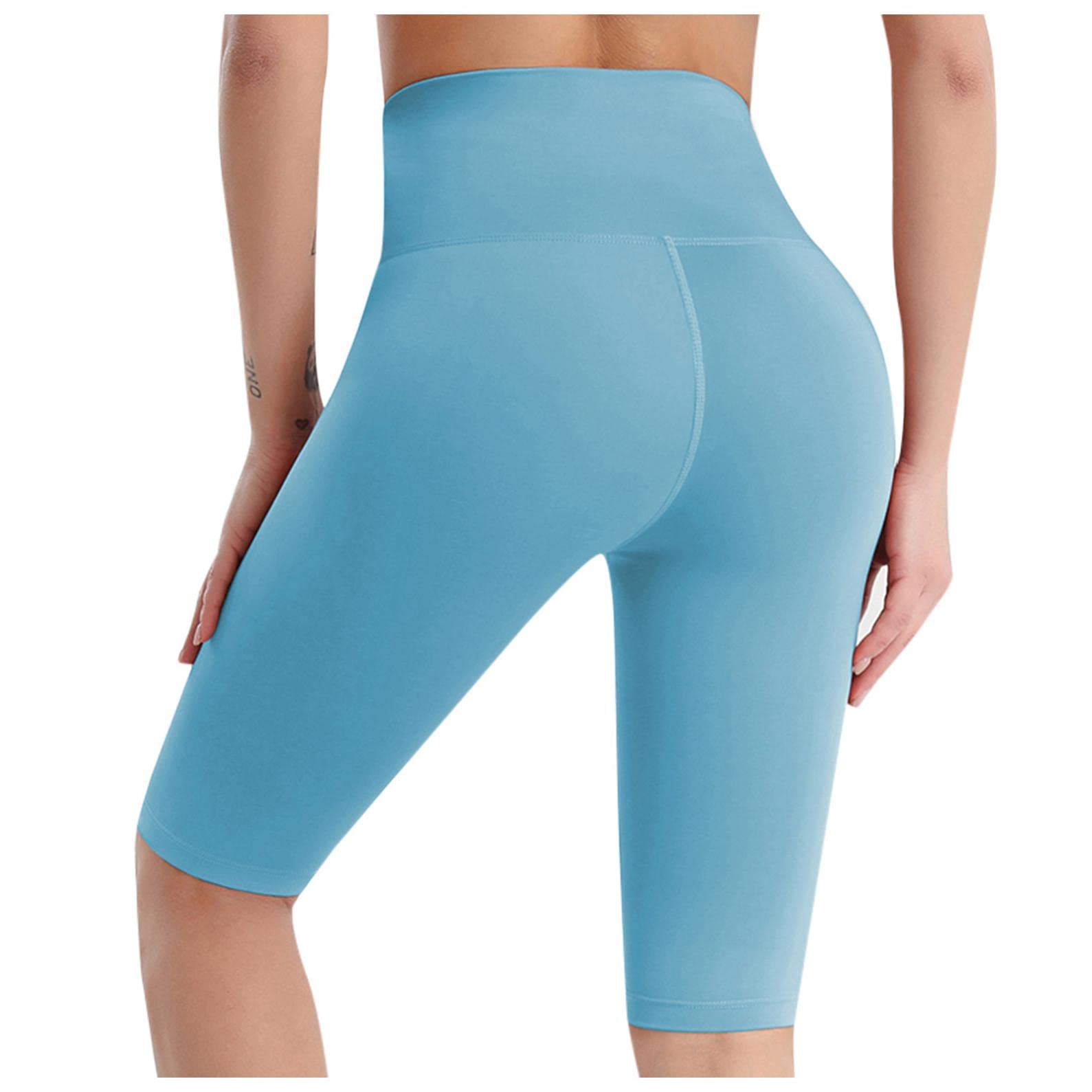 HHoo88 Women's 3/4 High Waisted Yoga Pants with Pockets - Tummy Control Stretch Workout Leggings for Running, Gym & Daily Wear | Perfect for Yoga, Pilates & Lounge