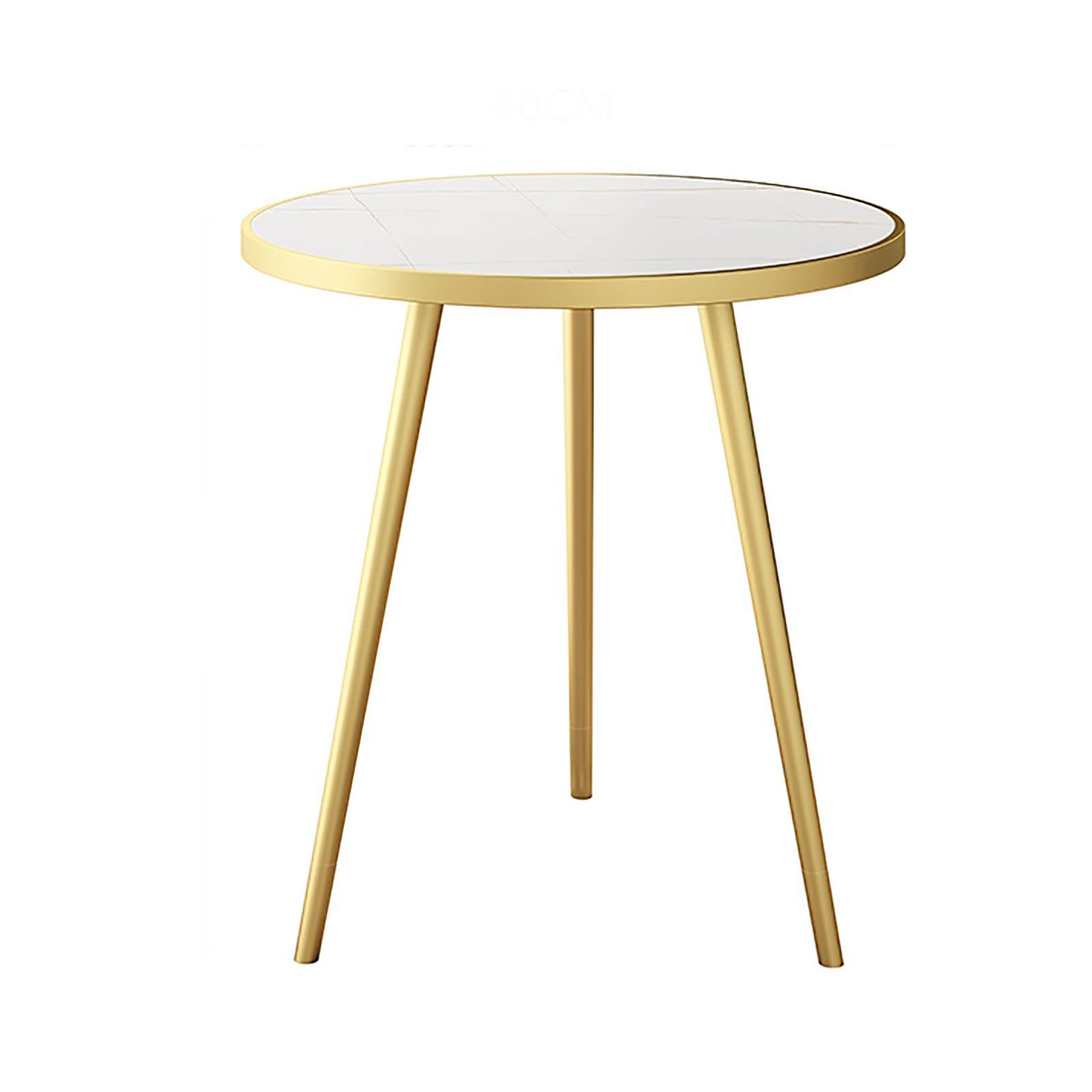 Round Coffee Table - Slate Sofa Side Table, Bedside Table, Corner Table, Telephone Table - Modern & Durable for Living Room, Balcony, Outdoor Use - Perfect for Coffee, Books & Decor (Color Options: C, A)