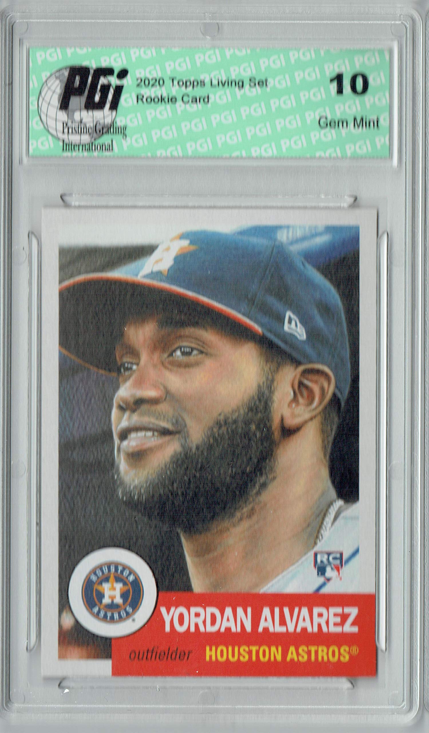 Yordan Alvarez 2020 Topps Living Set #289 Rookie Card PGI 10 Gem Mint - Limited Edition of 6510 - Perfect for Baseball Card Collectors and Houston Astros Fans