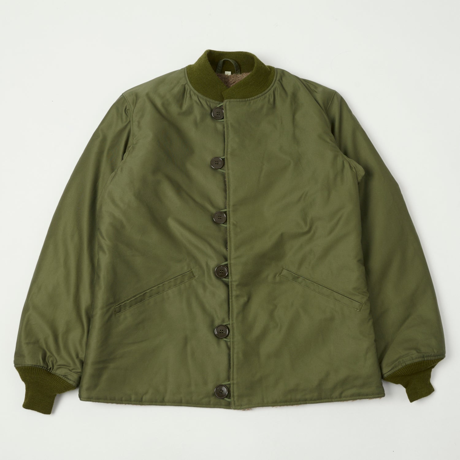 Buzz Rickson's M-1943 Jacket Liner - Olive Drab Military Style Insulation Layer for Cold Weather & Outdoor Activities | Vintage Army Look for Hiking, Camping & Casual Wear