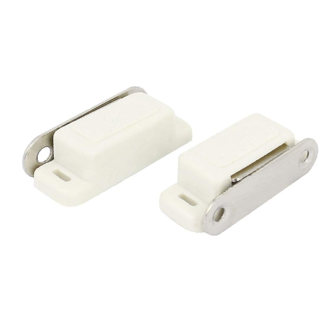 X-DREE 2-Pack White Magnetic Cabinet Door Catch Latch for Closet, Kitchen & Furniture - Strong Hold, Easy Installation, Durable Home Hardware