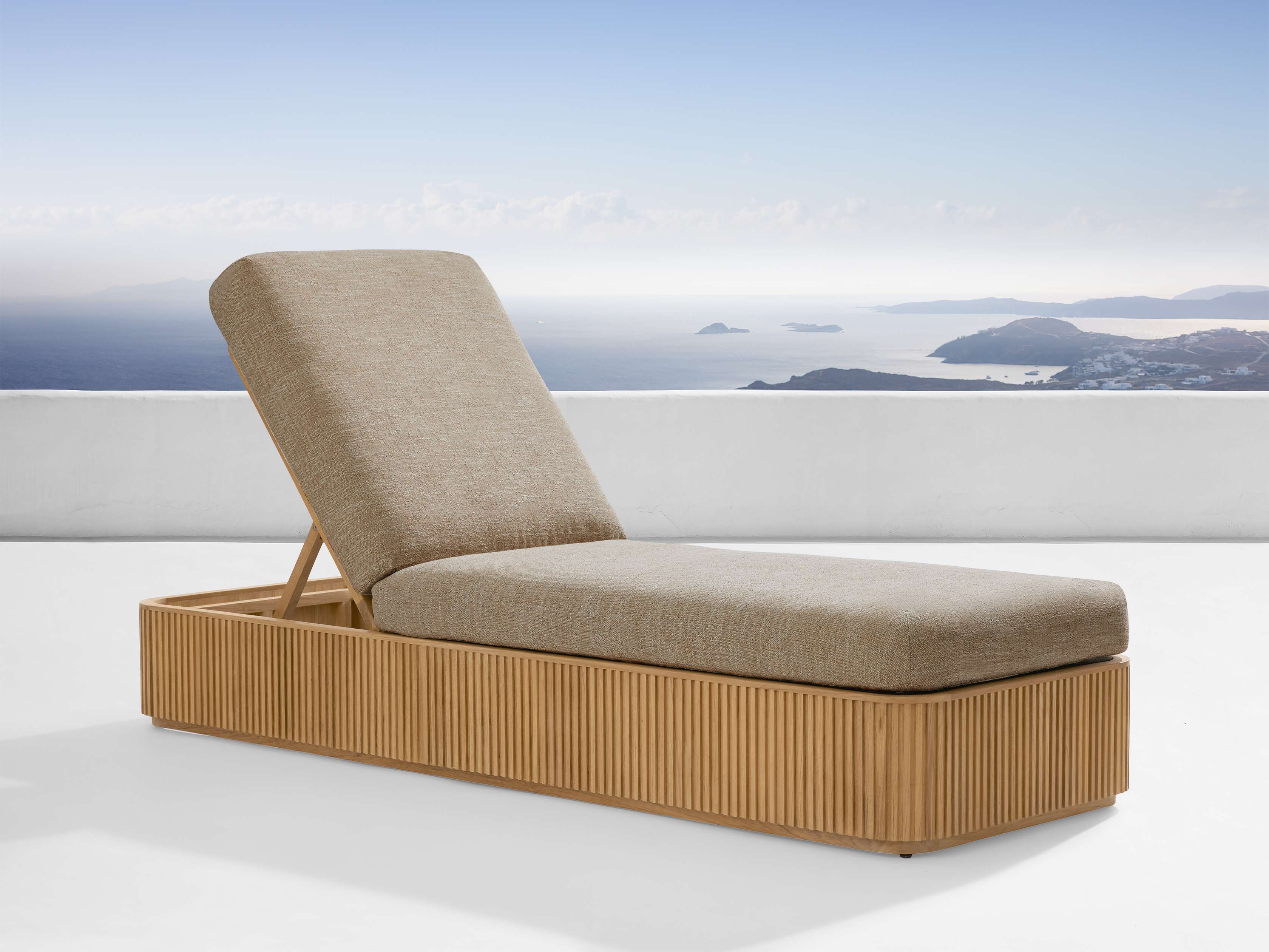 Premium Beaumont Outdoor Teak Chaise Lounge Chair - Weather-Resistant Patio Furniture for Poolside, Garden & Backyard Relaxation