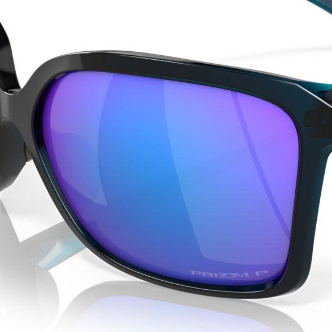 Oakley Wildrye Trans Poseidon Prizm Sapphire Polarized Sunglasses 0OO9230 923001 - UV Protection for Outdoor Sports & Driving
