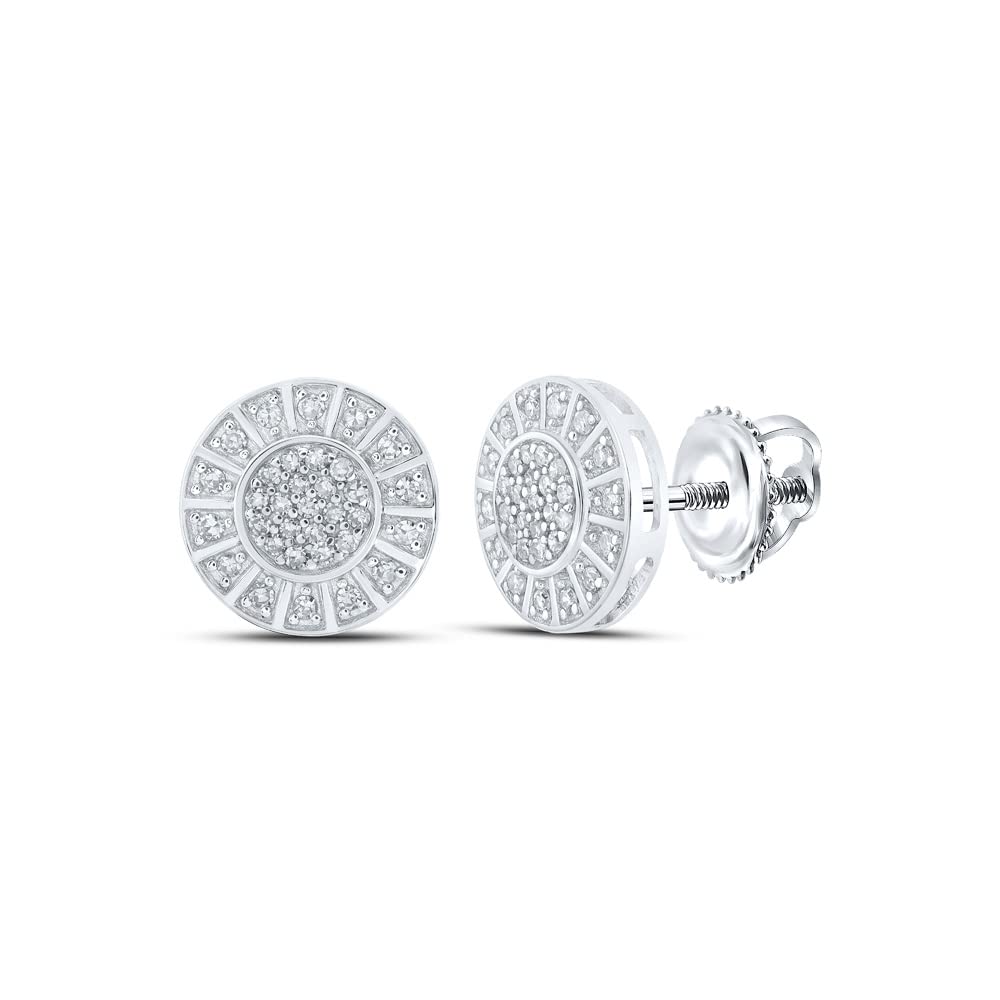 Dazzlingrock 10K White Gold Round White Diamond Stud Earrings for Women - 1/3 CTTW - Perfect for Weddings, Anniversaries & Special Occasions