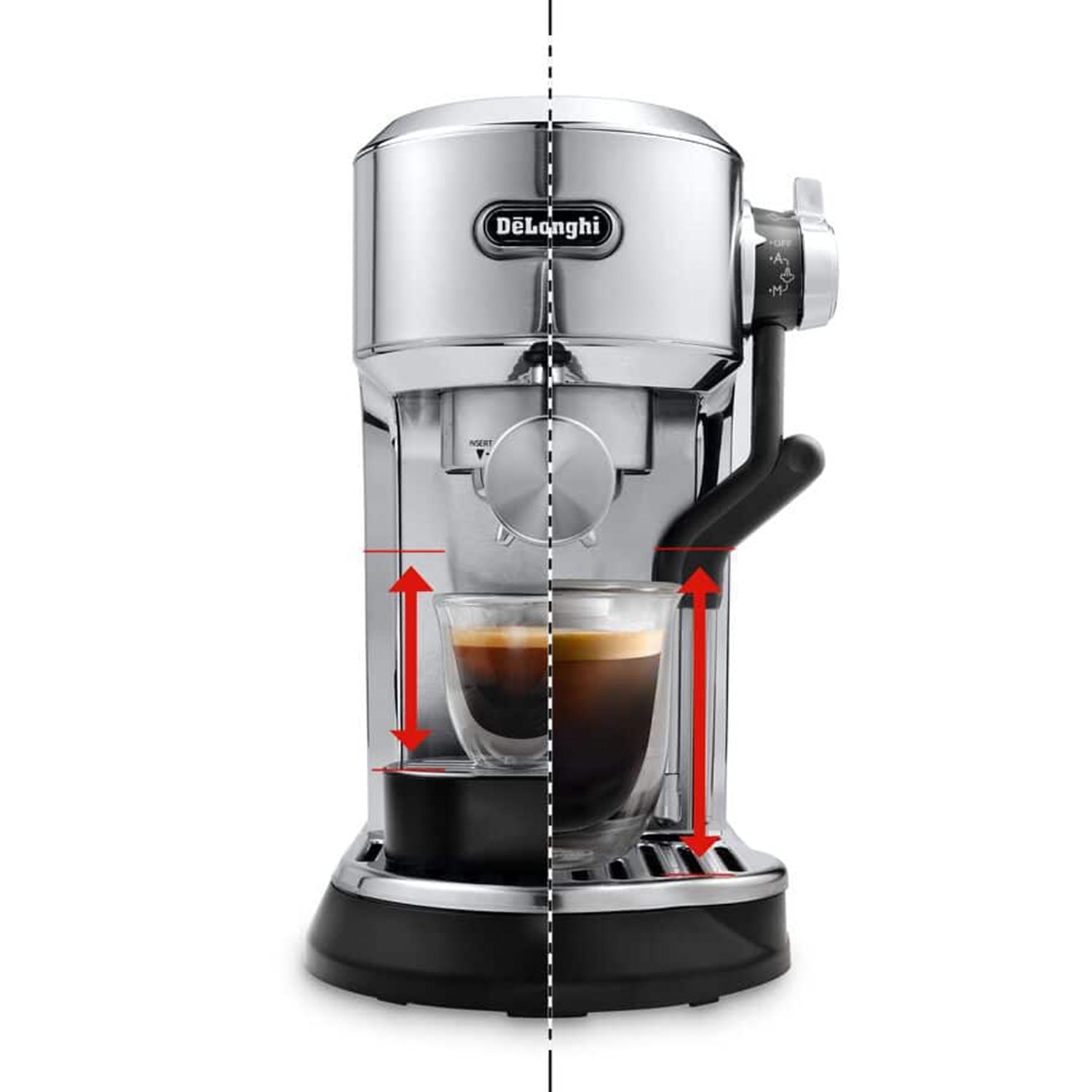 DeLonghi Dedica Maestro Plus Espresso Machine - 15 Bar Pump, Compact Metal Design (EC950M) | Perfect for Home Baristas & Small Kitchens
