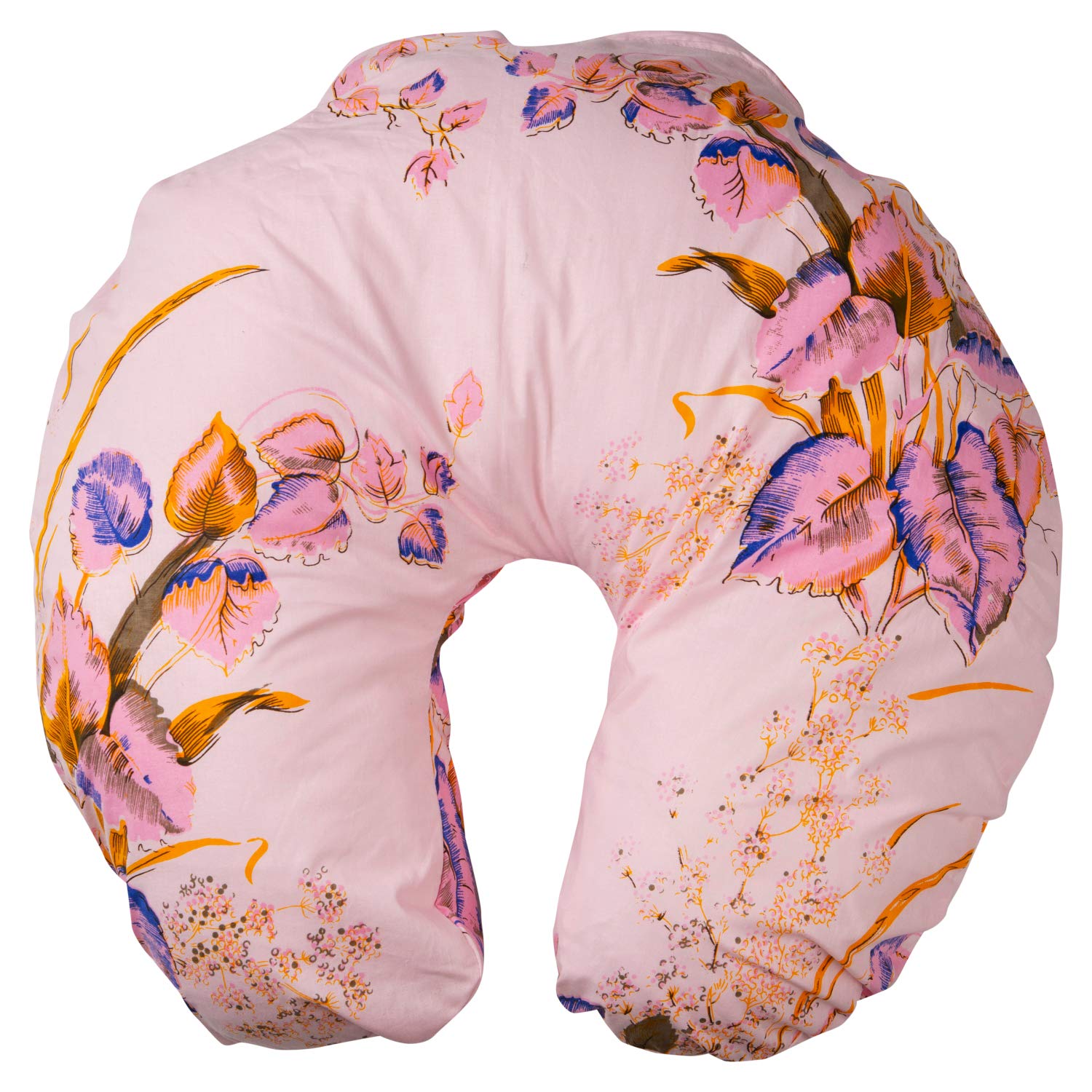 100% Cotton Slip-On Pillow Cover for Nursing & Feeding Pillows - Breathable Washable Removable Pillowcase (Pillow Not Included) - Perfect for Breastfeeding Moms, Baby Lounging & Nursery Decor