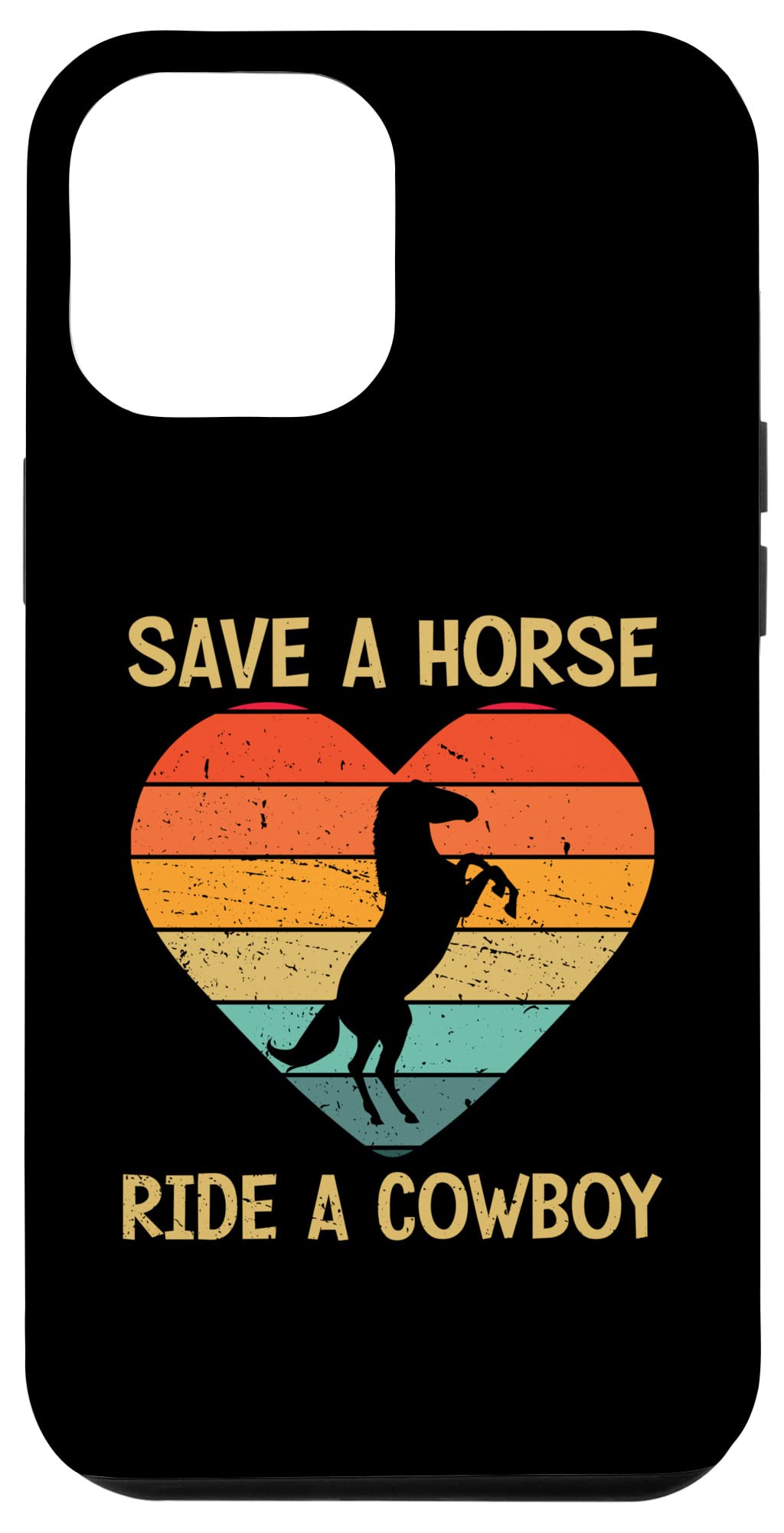 iPhone 12 Pro Max Case - Cowgirl & Horse Design Western Theme Protective Cover | Perfect for Rodeo Fans, Country Music Lovers & Western Lifestyle Enthusiasts