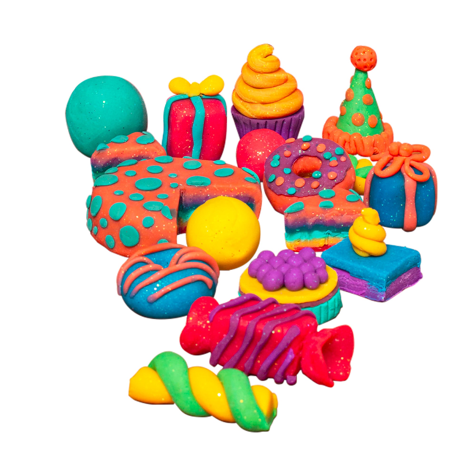 6 Pack Non-Toxic Sparkling Modeling Dough for Kids - Soft & Stretchy DIY Arts & Crafts Clay - Perfect for Birthday Parties, Classroom Activities & Sensory Play