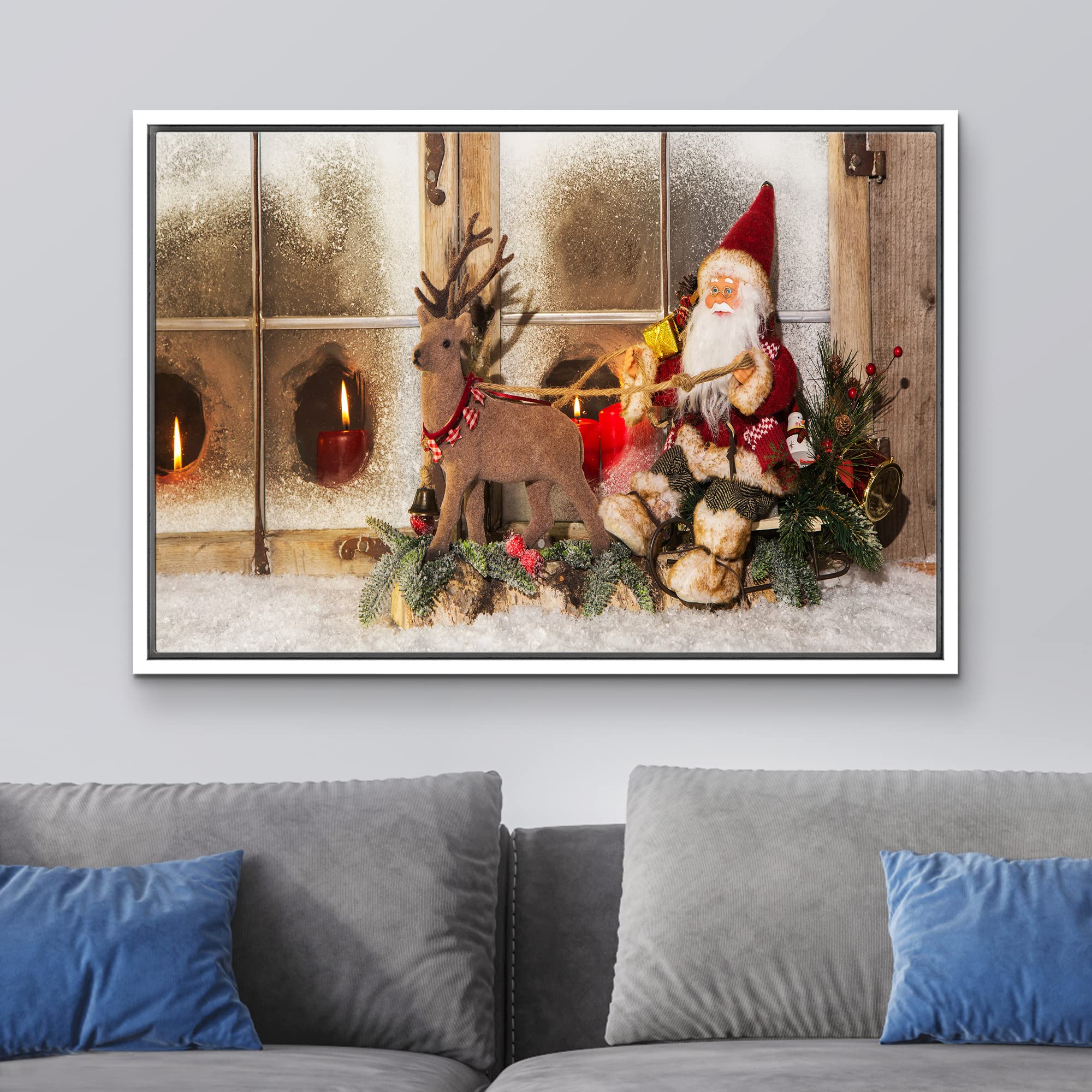 Wall26 Framed Canvas Wall Art - Merry Christmas Pictures, 24