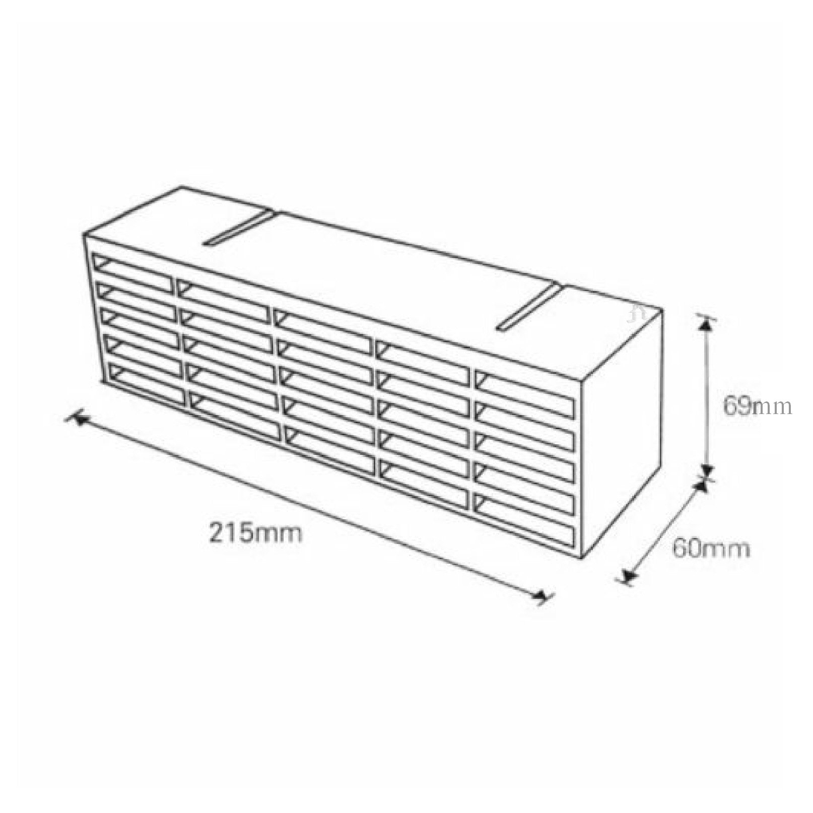 10 Pack Black Air Bricks Ventilation Grilles 9