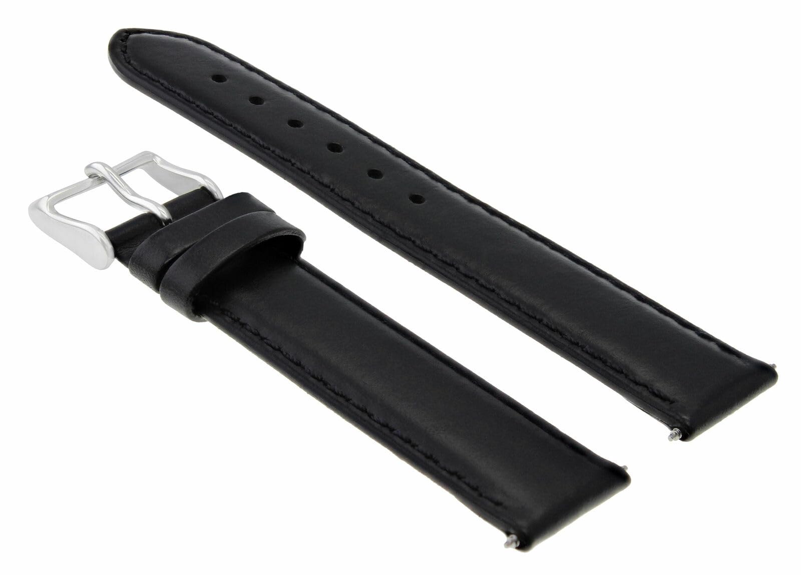 20mm Genuine Leather Smooth Watch Band Strap - Compatible with Longines Conquest - Waterproof & Durable - Perfect for Business, Casual & Outdoor Activities