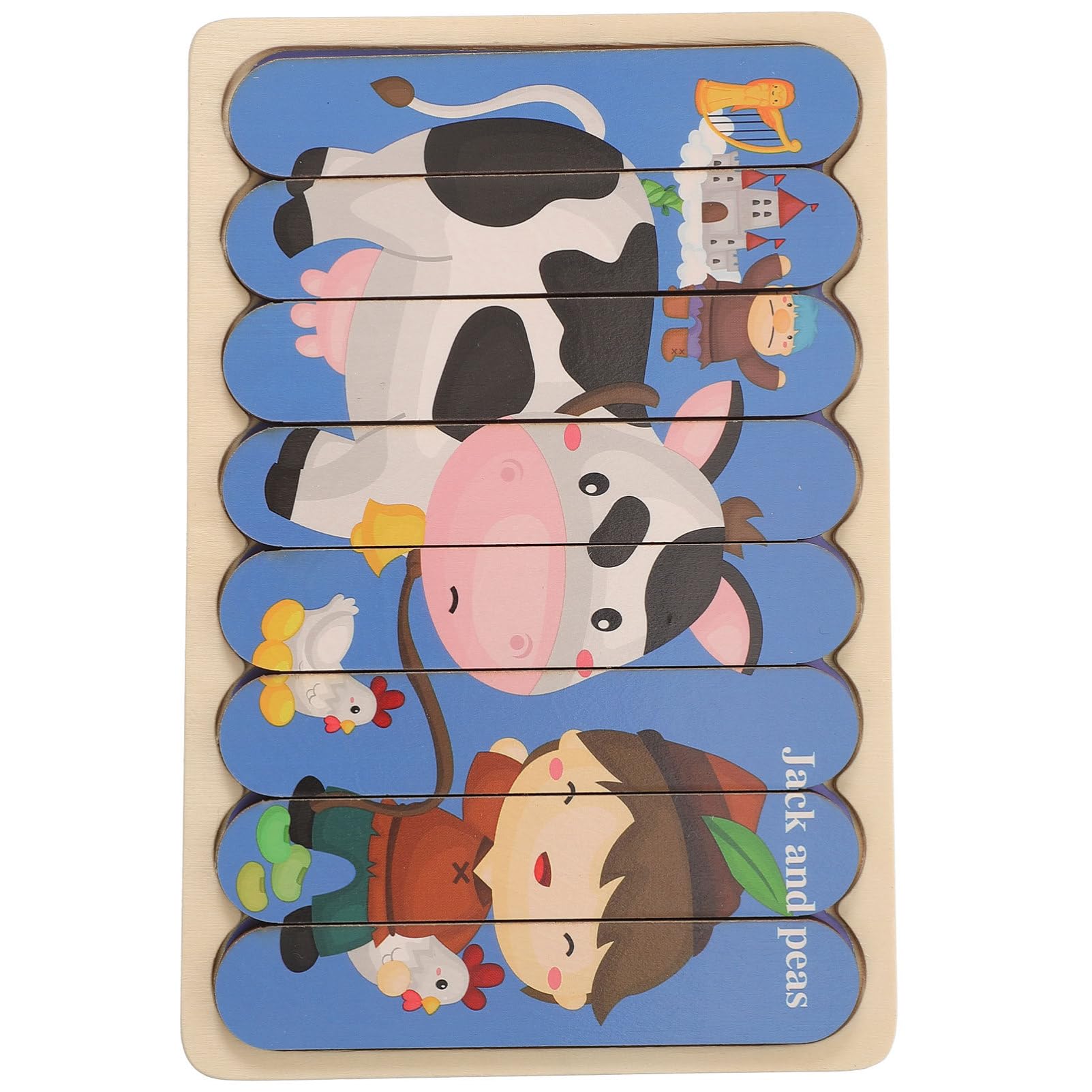 5 Sets Wooden Puzzle Blocks for Toddlers 1-3 Years - Educational Building Toy for Preschool Learning & Cognitive Development - Perfect for Home, Classroom & Montessori Playtime