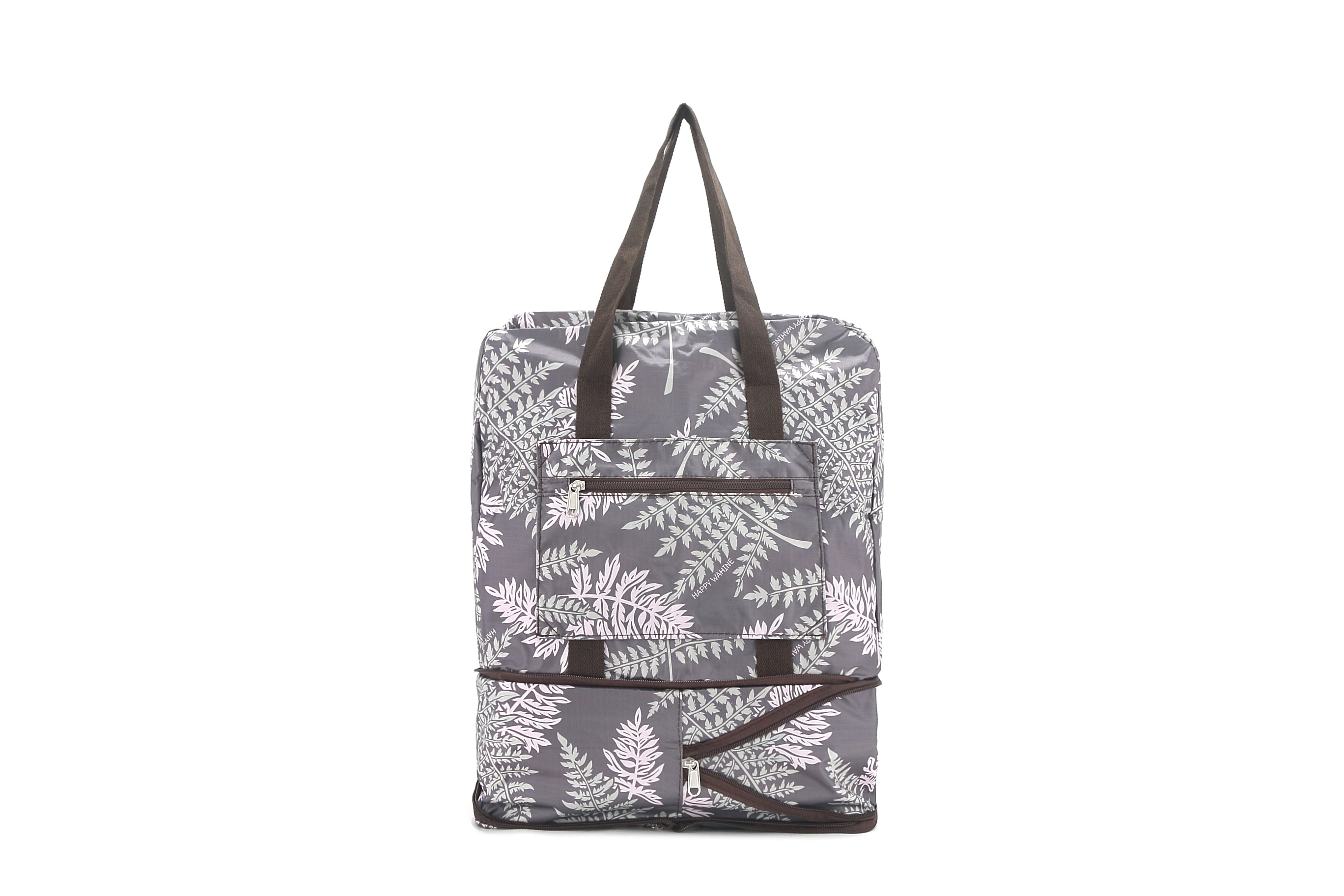 Foldable Duffle Bag for Travel & Gym - Sophie Fern Brown Water-Resistant Carry-On Luggage - Perfect for Weekend Trips, Sports & Outdoor Adventures