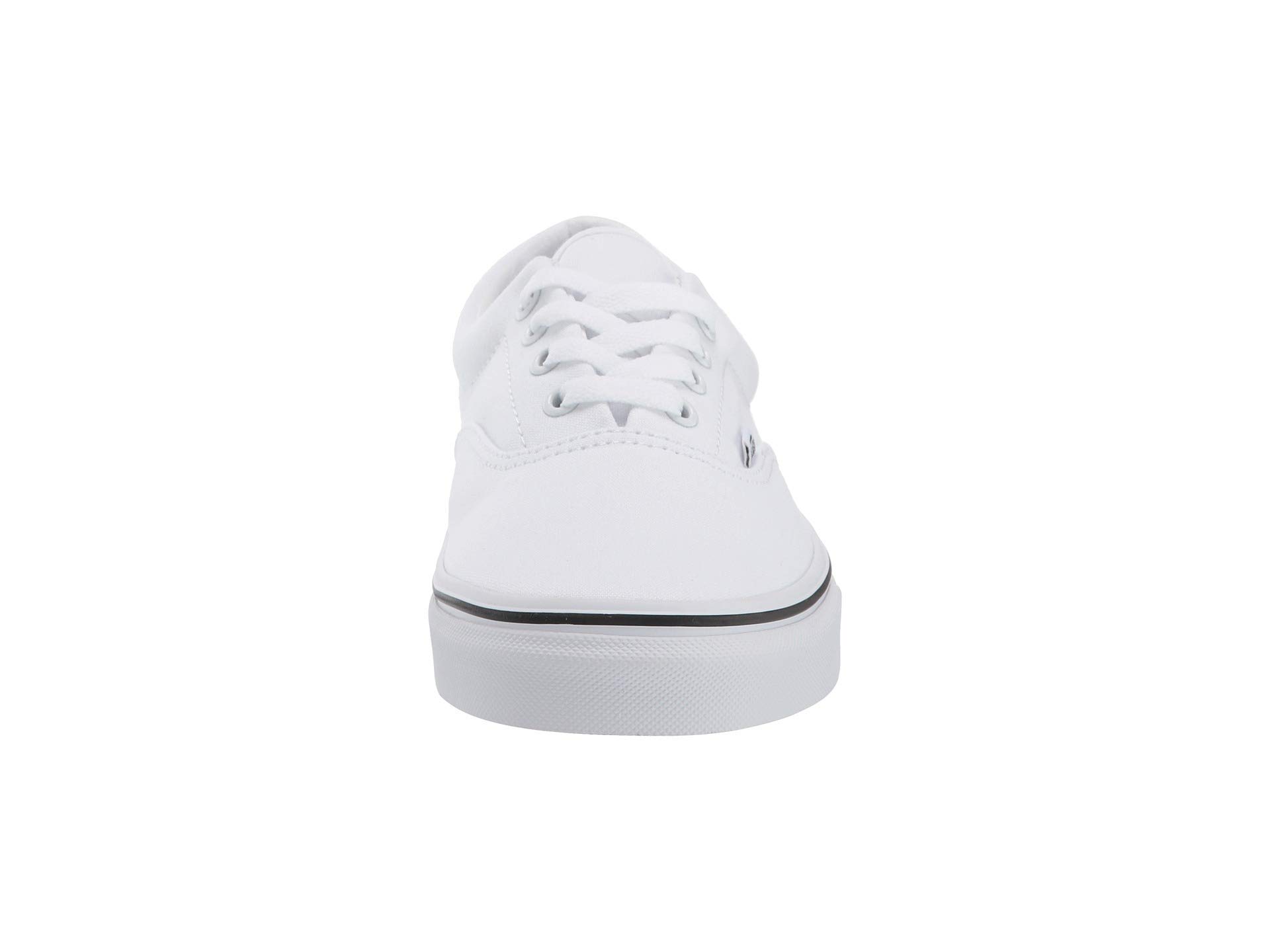 Vans Unisex Era Sneakers - Classic White Canvas Skate Shoes for Men & Women, Size 6.5 | Comfortable Casual Wear for Street Style, Skateboarding & Everyday Outfits