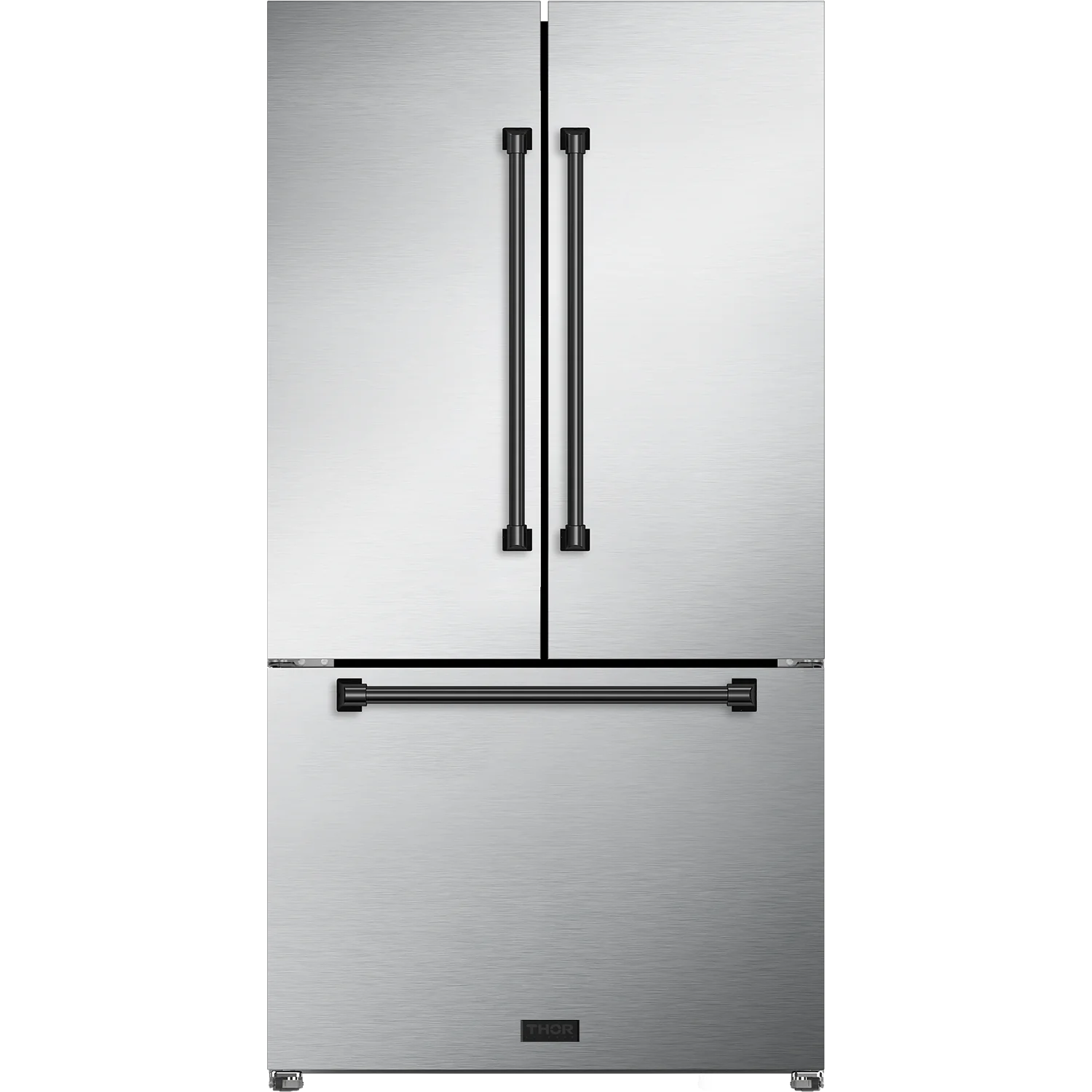 Gordon Ramsay by THOR Kitchen 36-Inch Matte Black Refrigerator RF3621CTD99 BLK - Premium Stainless Steel French Door Fridge for Modern Kitchens & Gourmet Cooking