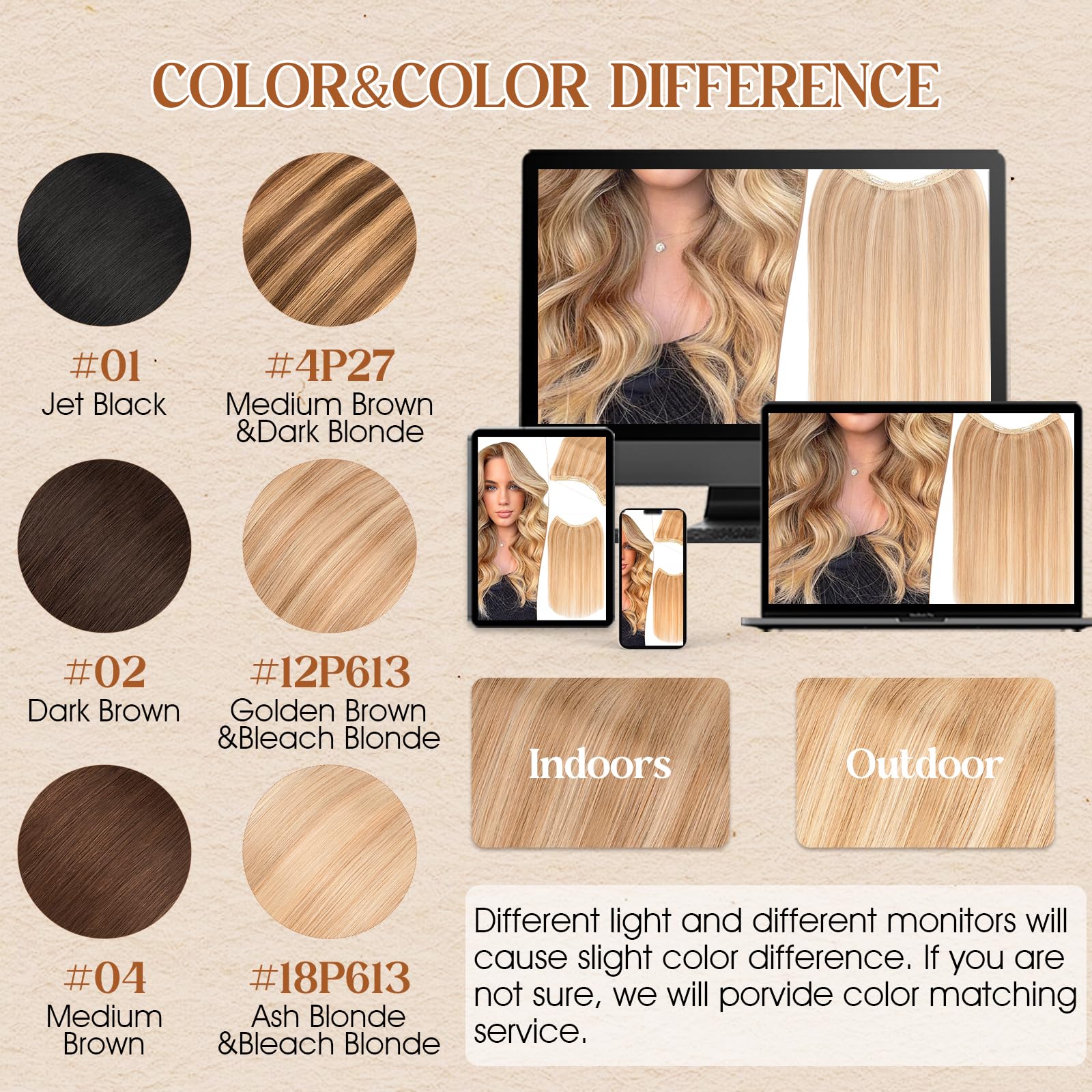 Benehair 16 Inch Dark Brown Halo Hair Extensions - 100% Real Human Hair with Invisible Wire & Fish Line (65g, #2) - Perfect for Weddings, Parties & Everyday Volume Boost
