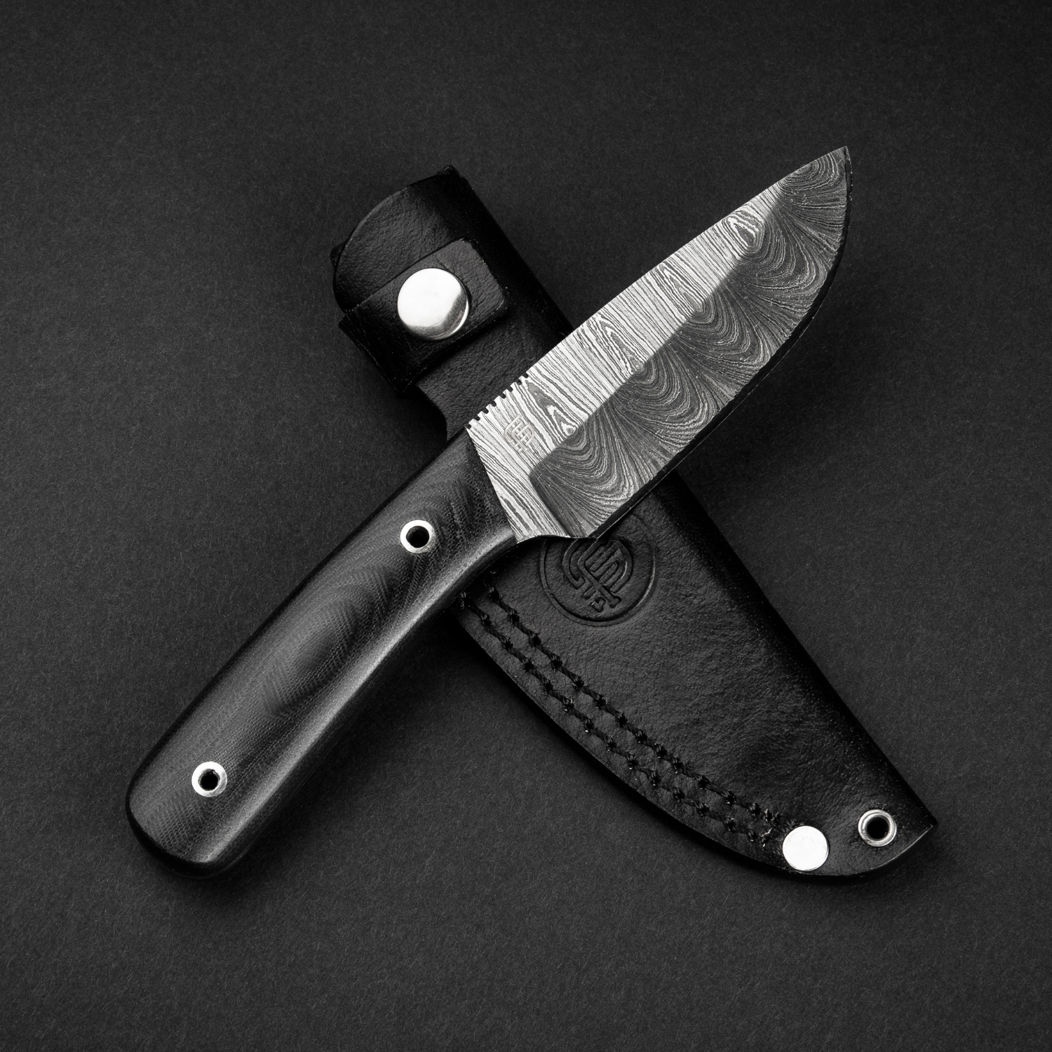 Premium EDC Fixed Blade Knife - Handcrafted Damascus Steel - Perfect for Outdoor Survival, Camping & Hunting