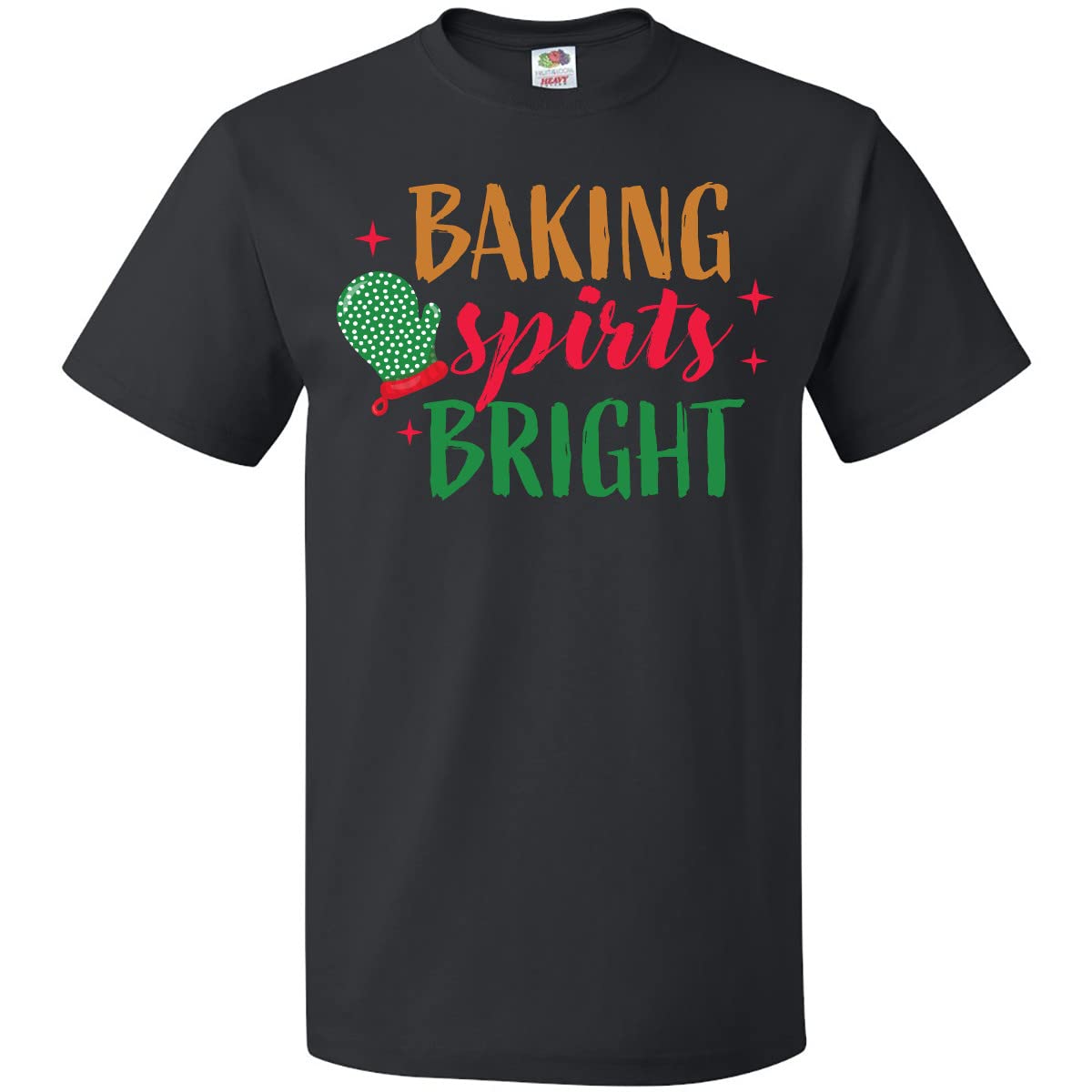 Inktastic Christmas Baking Spirits Bright Green Oven Mitt T-Shirt - Festive Holiday Cooking & Baking Apparel for Christmas Parties