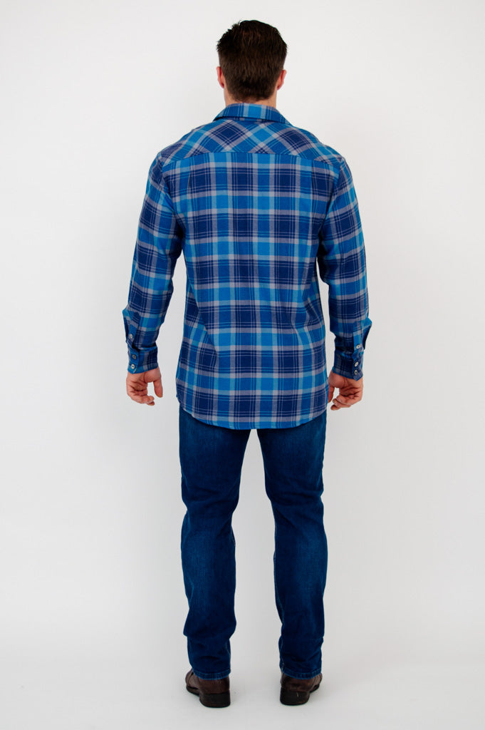 Men's Sailor Plaid Cotton Shirt - Casual Button Down Shirt for Men - Perfect for Office, Date Night & Outdoor Activities