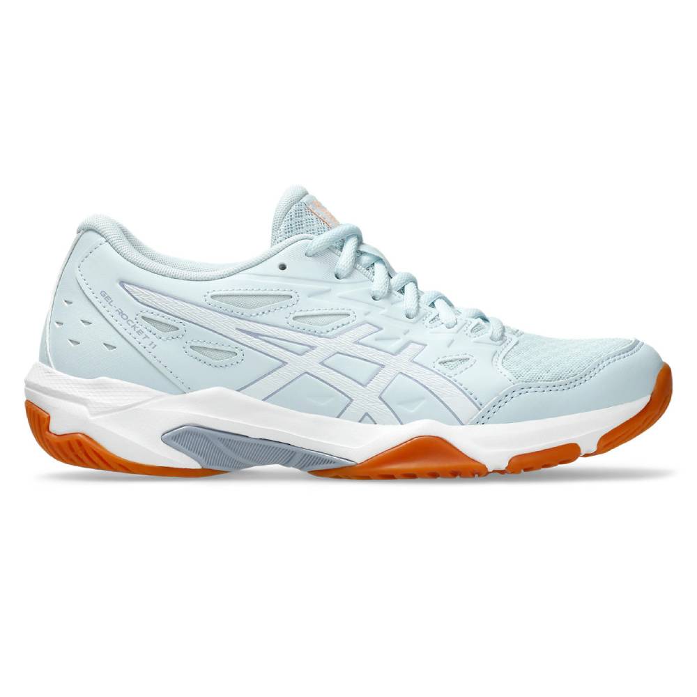 ASICS Gel Rocket 11 Women's Volleyball Shoes - Lightweight Indoor Court Sneakers for Badminton, Squash & Gym Training (Cool Grey/White) - Perfect for Sports & Fitness Activities
