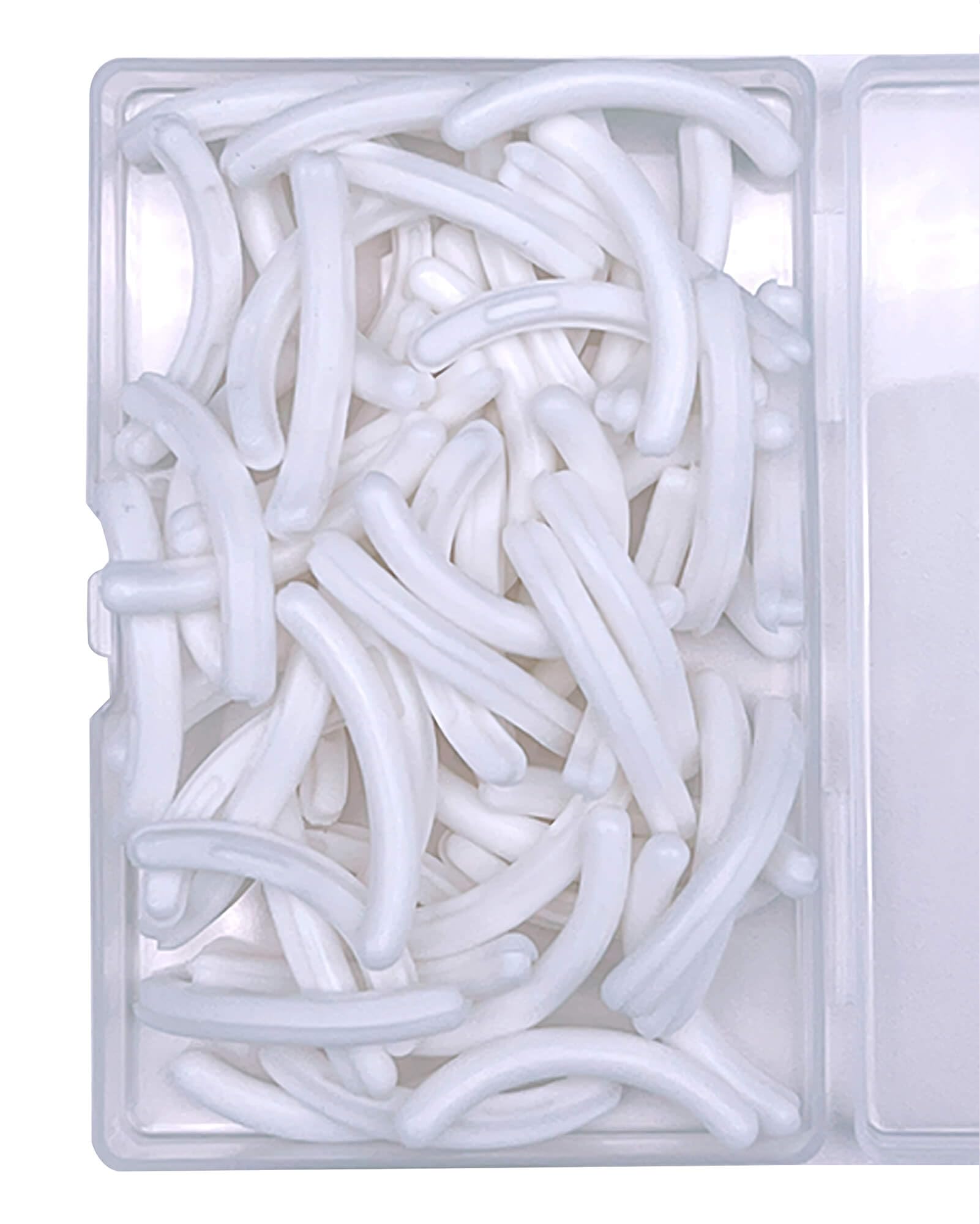 80 Pcs Silicone Eyelash Curler Refills - Universal Replacement Pads for All Eyelash Curlers with Clear Storage Box (White) | Perfect for Home, Salon & Travel Makeup Kits