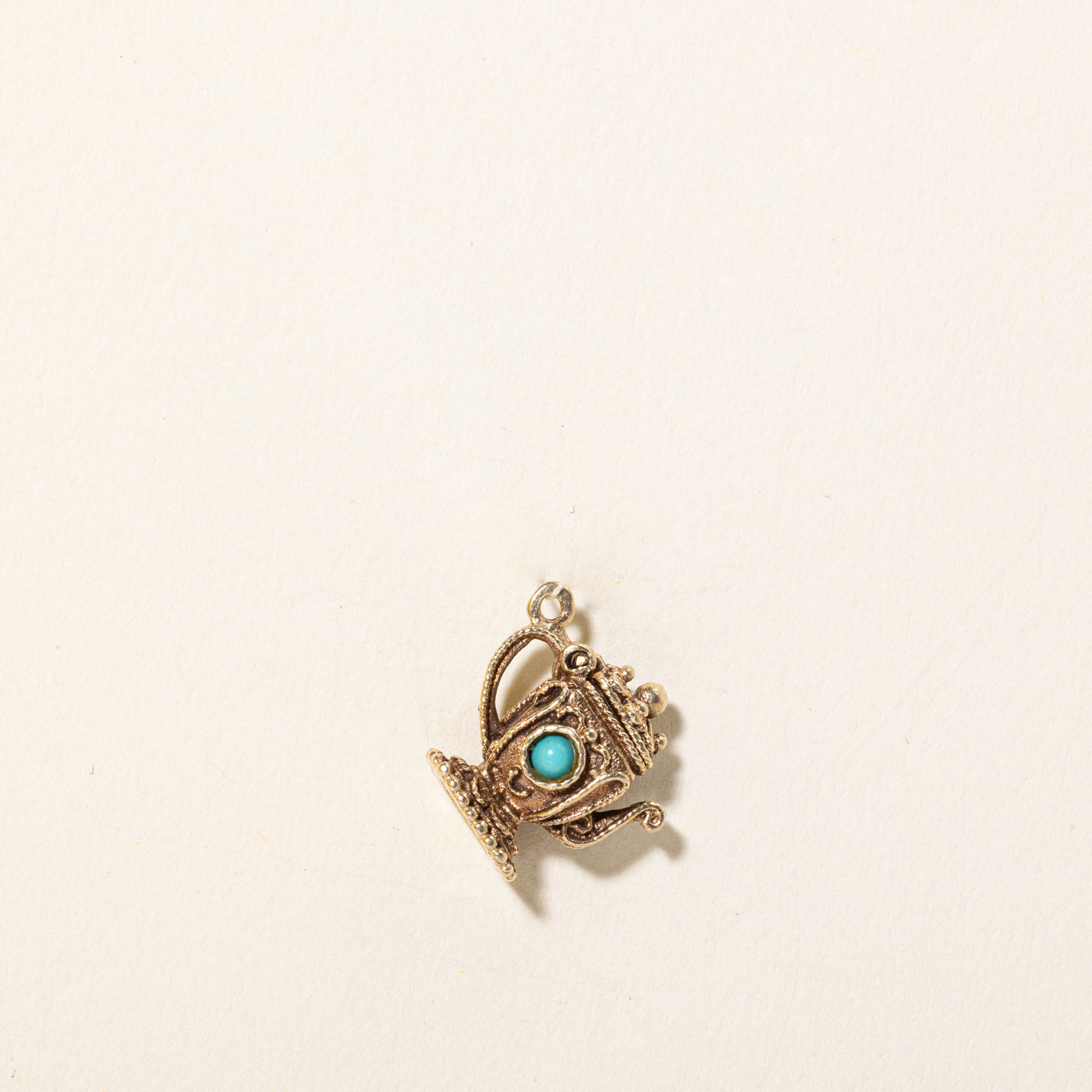 0.20ctw Turquoise Gemstone Lamp Charm Pendant - Perfect for Necklaces, Bracelets & DIY Jewelry Making