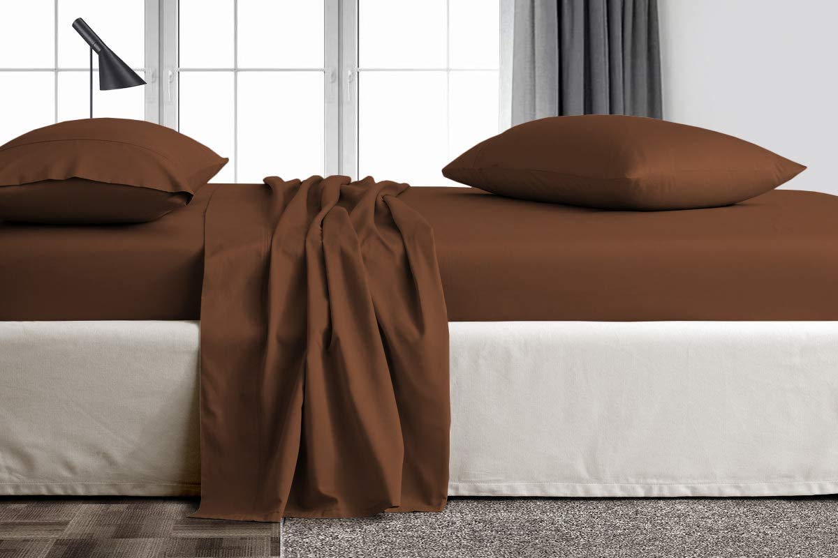 Premium 100% Egyptian Cotton Sheets for Full Size Bed - Soft, Breathable & Hypoallergenic Deep Pocket Bedding Set (Fits Mattress Up to 16
