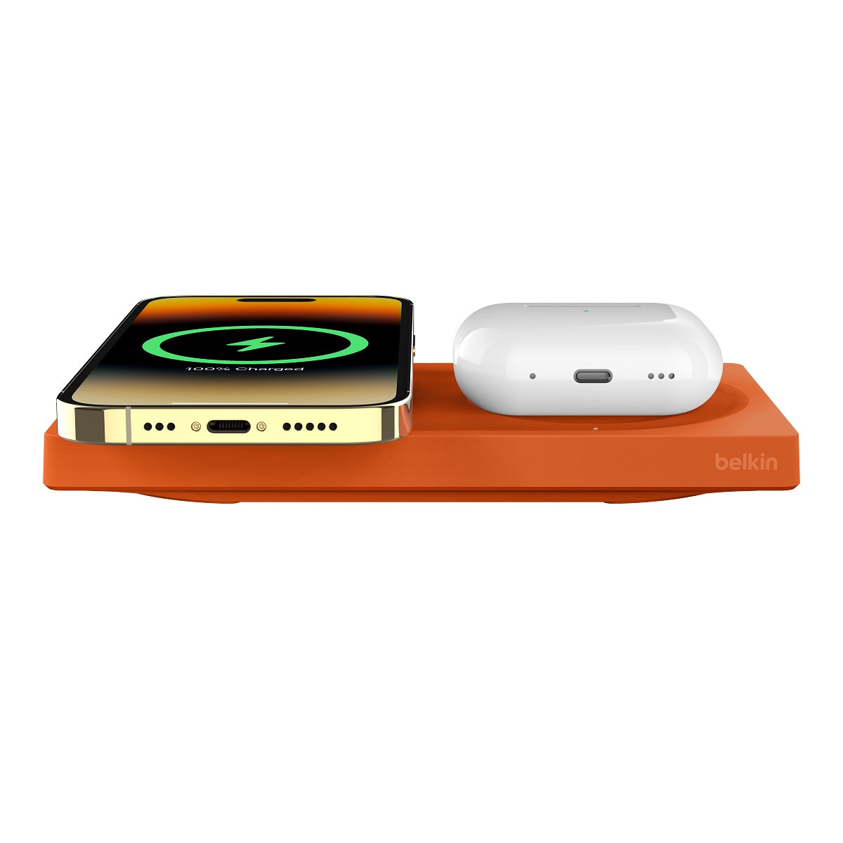Belkin BoostCharge Pro MagSafe 2-in-1 Wireless Charging Pad 15W Fast Charging for iPhone & AirPods - Perfect for Home, Office & Travel