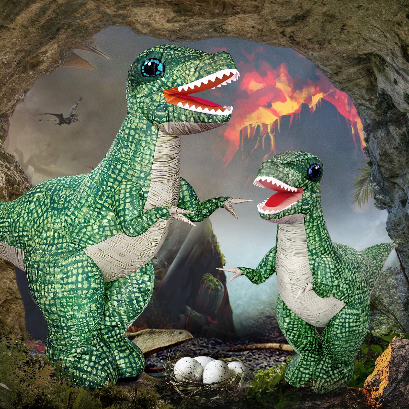 2.4GHz Remote Control Inflatable Dinosaur Toy for Kids - Rechargeable Electric Walking Dinosaur with 360° Rotation, Forward & Backward Movement - Perfect Birthday Gift for Boys Age 6-12 | Indoor & Outdoor Play, STEM Learning Toy, Party Favor