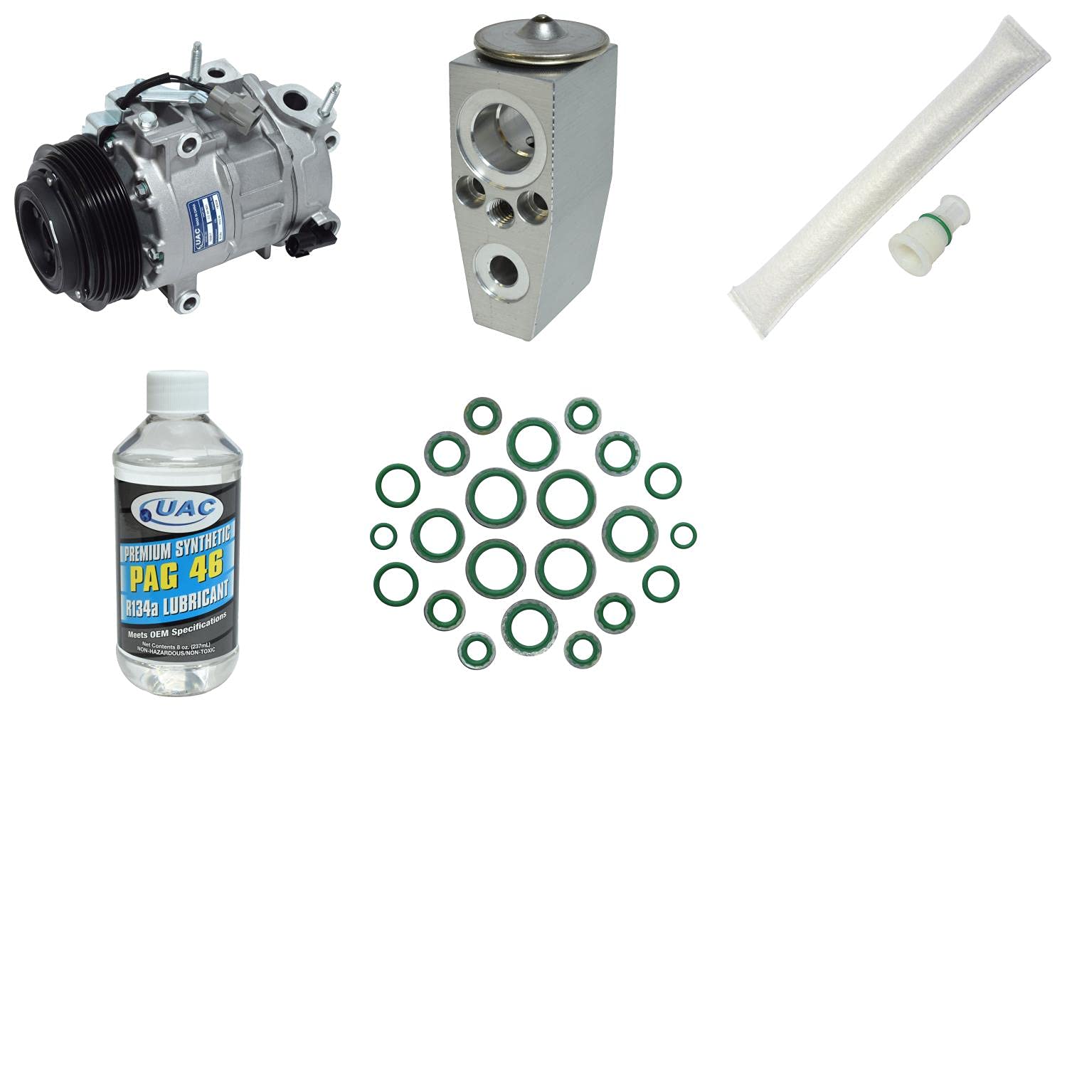 HVAC A/C Compressor Replacement Kit - High Performance Auto AC Compressor Kit for Car & Truck Air Conditioning Repair | Perfect for DIY Mechanics & Professional Technicians