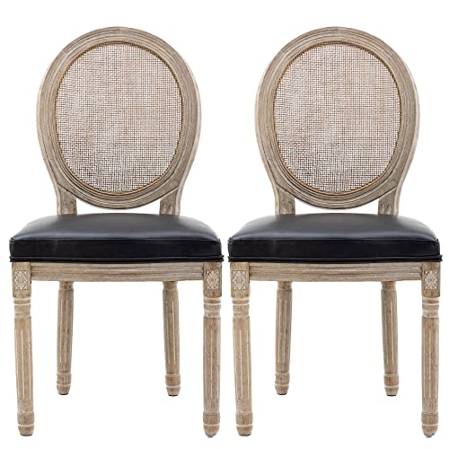 Round Rattan Back, Black