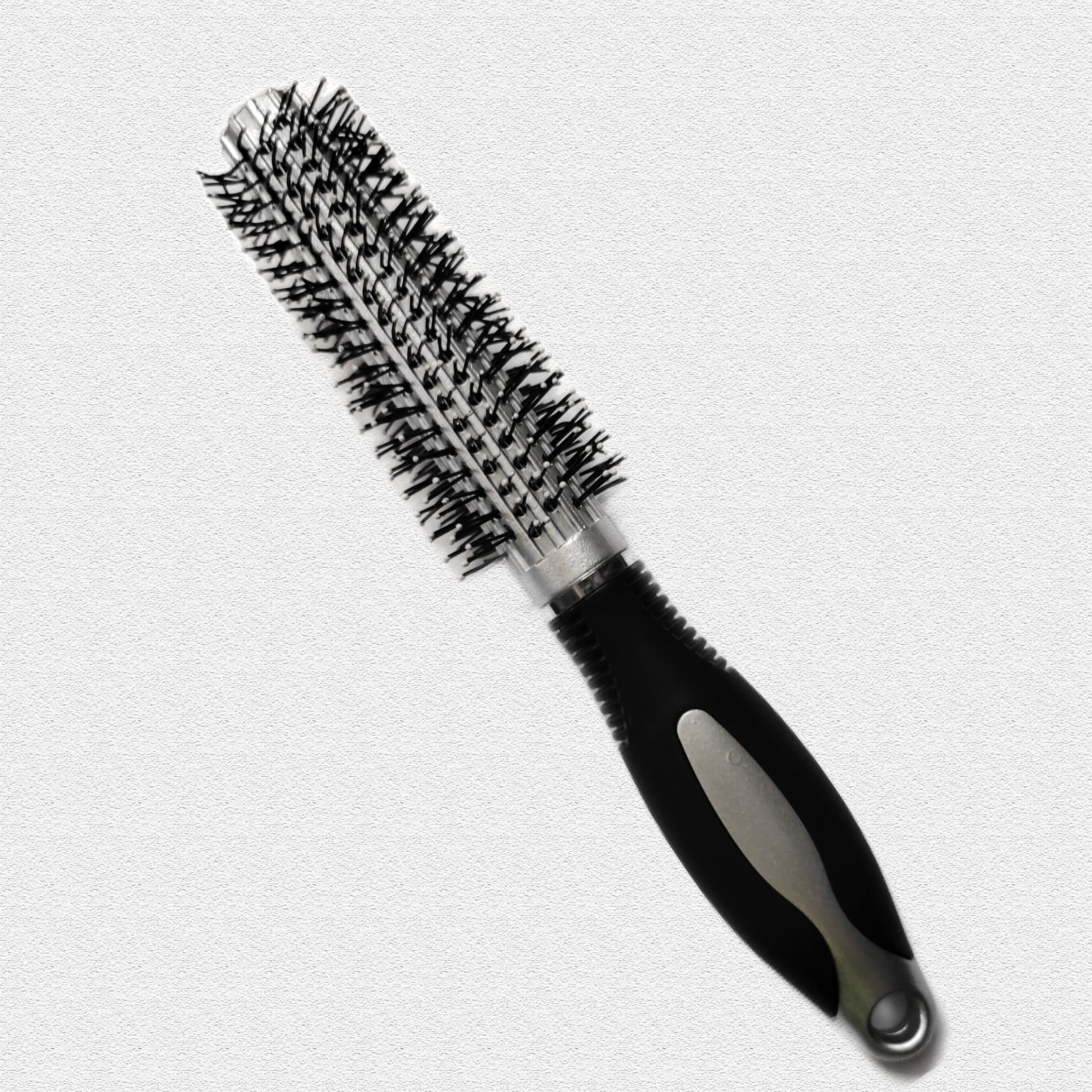 GJSHOP Professional Round Hair Brush with Rubber Grip - Matte Black & Assorted Colors - Perfect for Blowouts, Styling & Salon-Quality Results at Home
