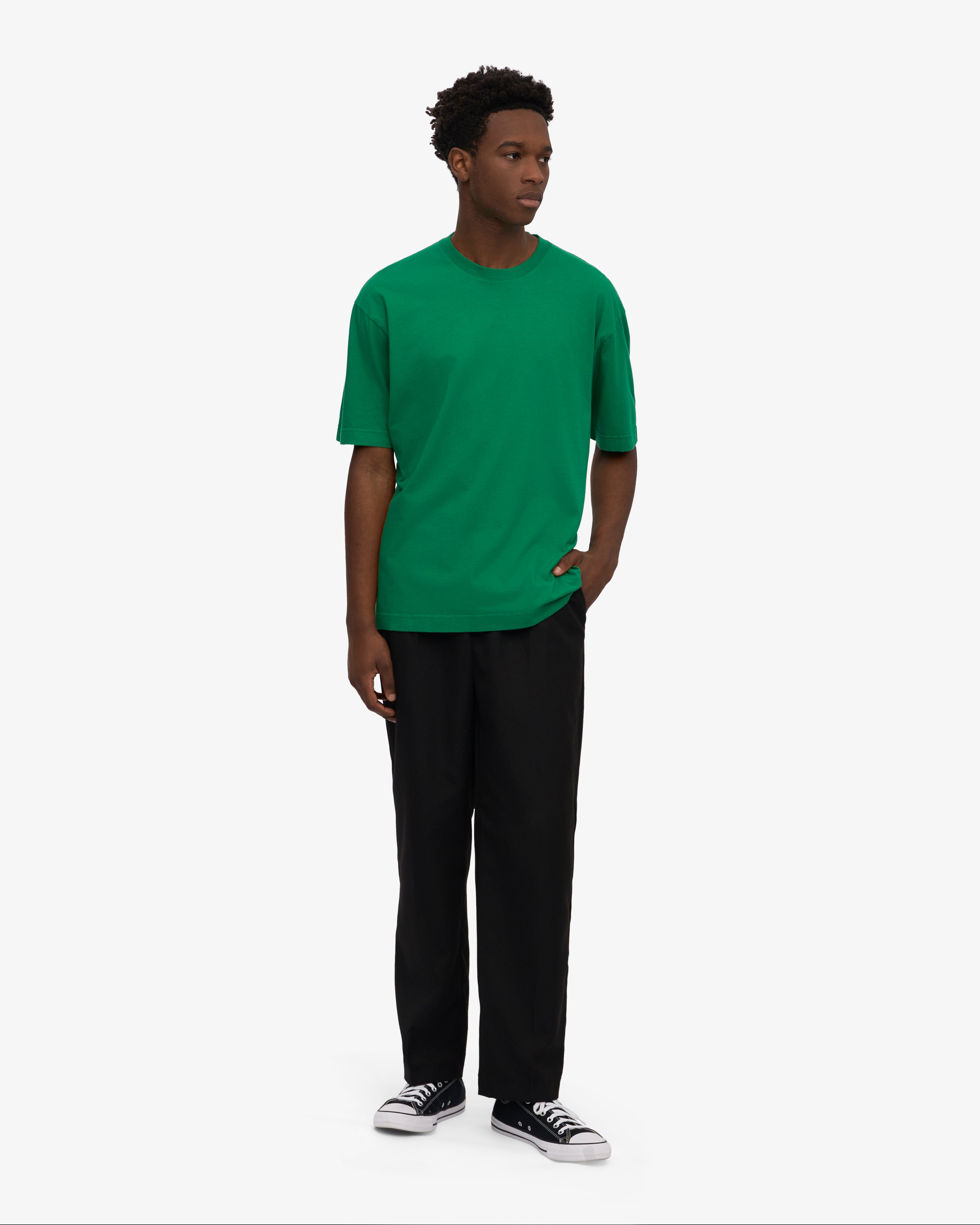 Oversized Organic Cotton T-Shirt for Women - Soft & Comfortable Kelly Green Tee - Perfect for Casual Wear, Loungewear & Everyday Outfits