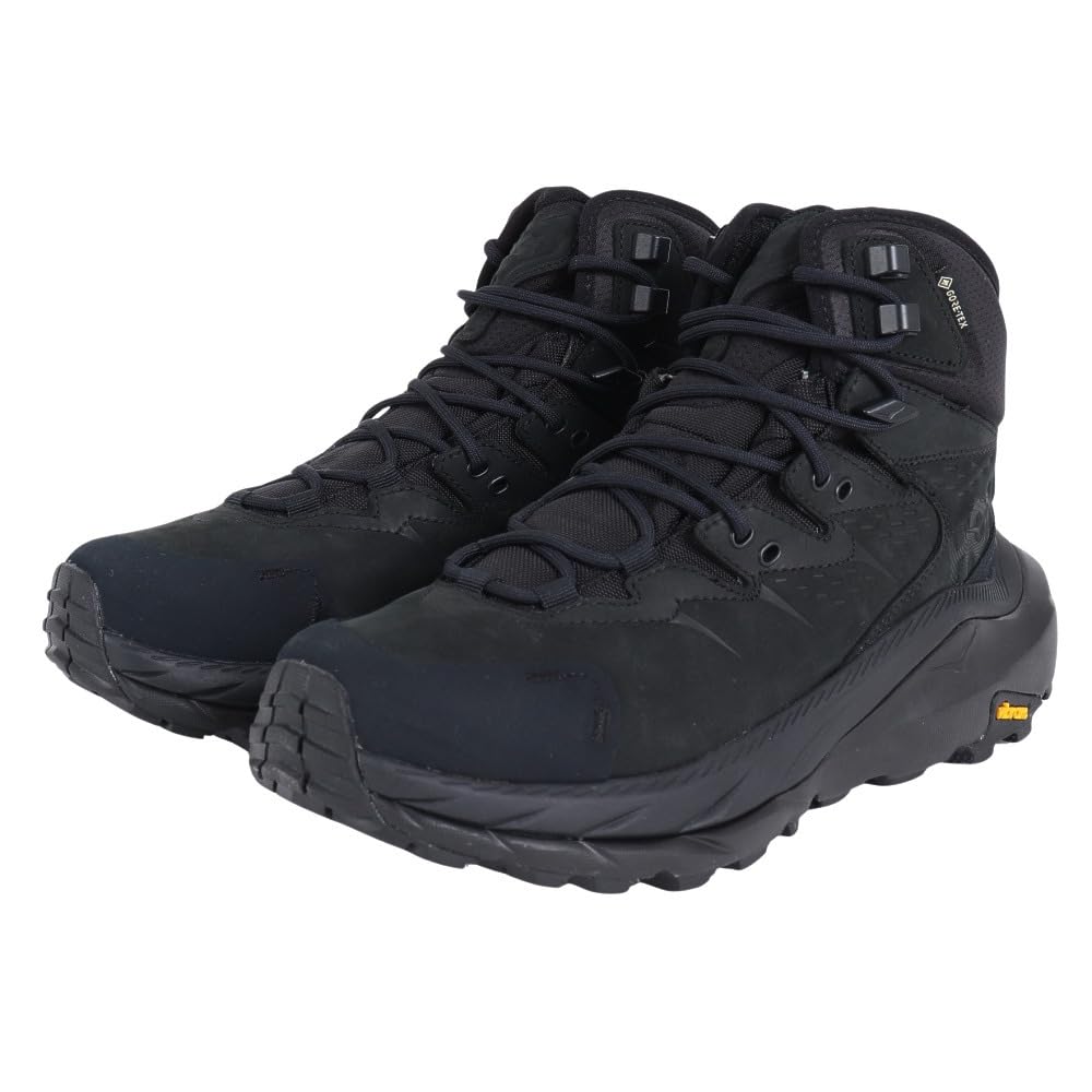 HOKA Women's Kaha 2 GTX Hiking Boots - Waterproof Nubuck Leather, Black - US Size 5.5 | Trail Running & Outdoor Adventures