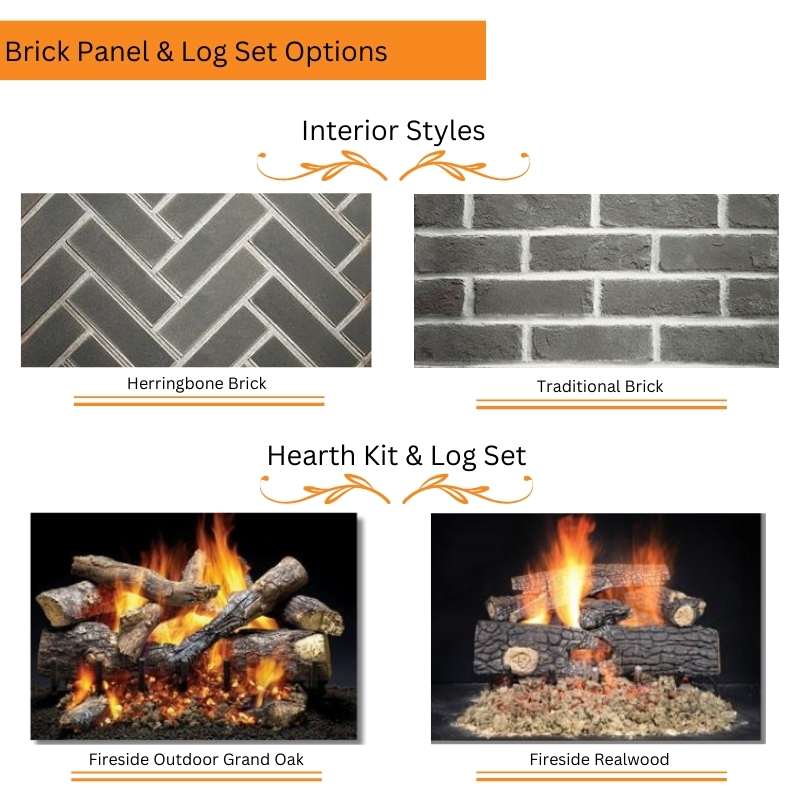 Majestic Cottagewood 42 Inch Outdoor Wood Burning Fireplace - Patio, Garden & Backyard Fire Pit for Cozy Evenings & Entertaining
