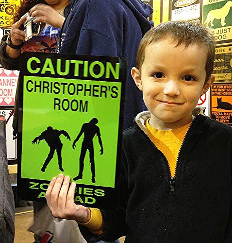 Custom Zombie Sign - Personalized with Your Name | Unique Halloween & Horror Decor for Home, Party, or Gift