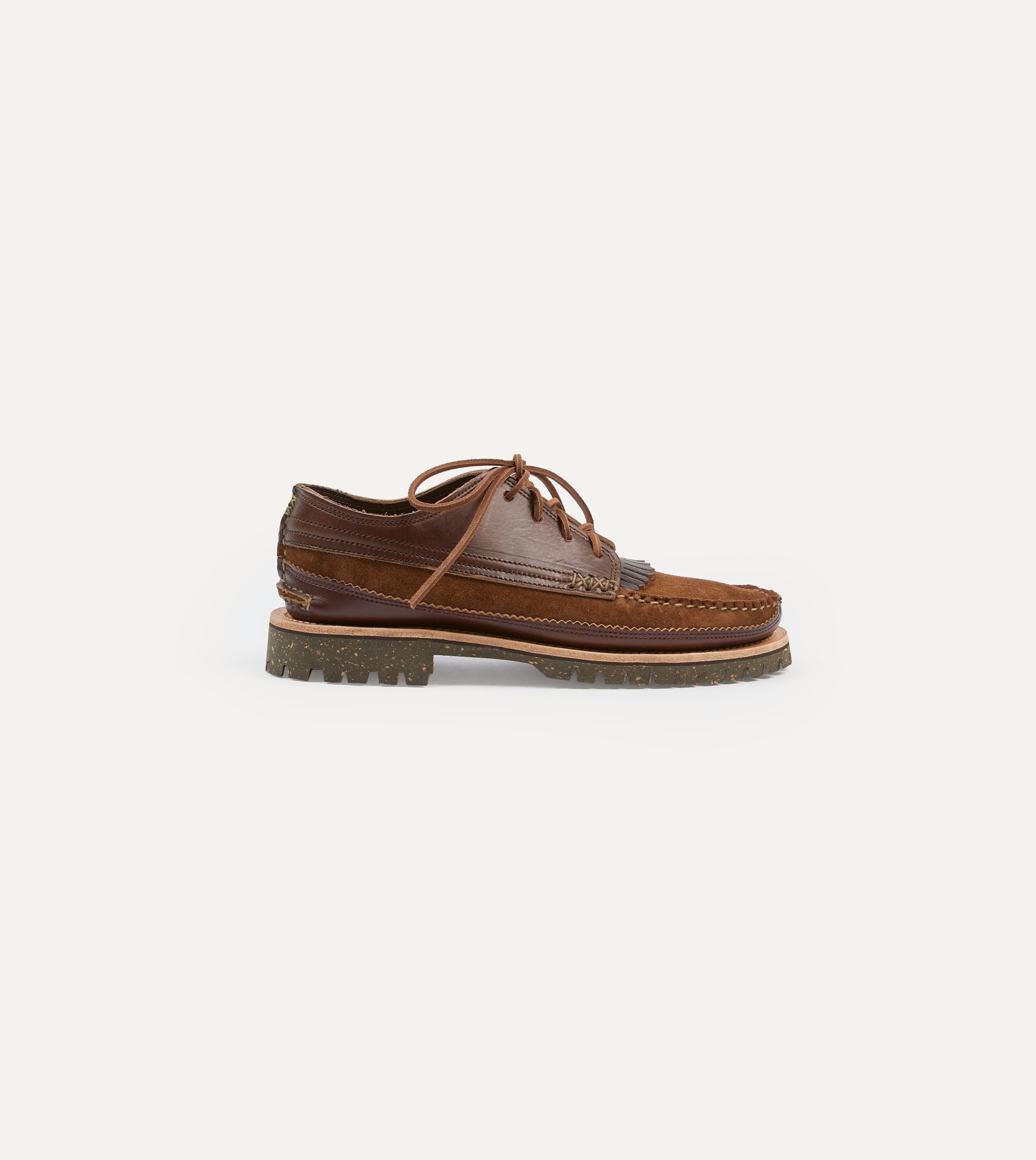 Yuketen Brown Leather Maine Guide Oxford Shoes for Men - Classic Casual & Outdoor Walking - Perfect for Hiking, Travel, and Everyday Wear
