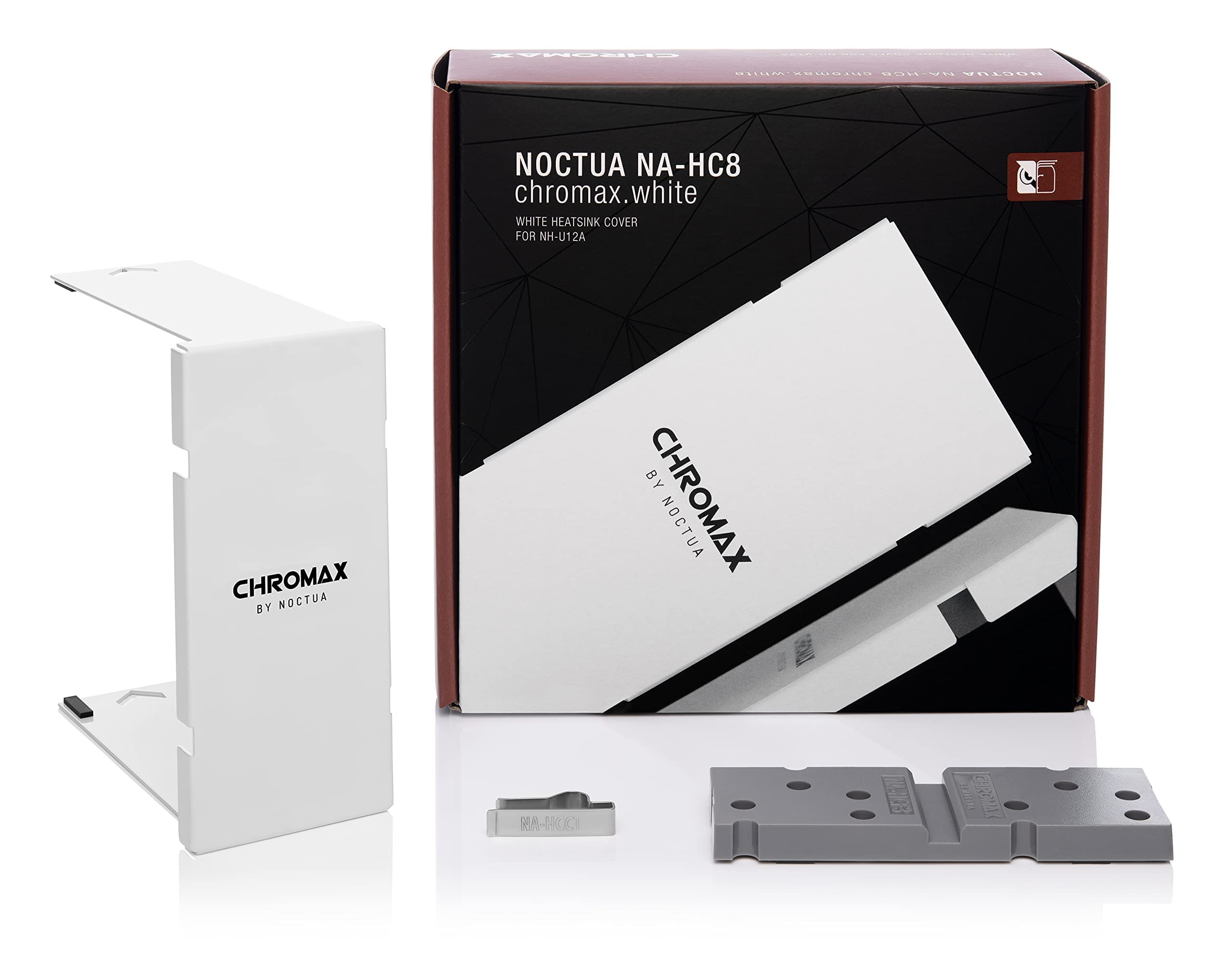 Noctua NH-U12A chromax.Black Premium CPU Cooler with NA-HC8 chromax.White Heatsink Covers - High Performance Air Cooling for Gaming PCs, Workstations & Silent Builds