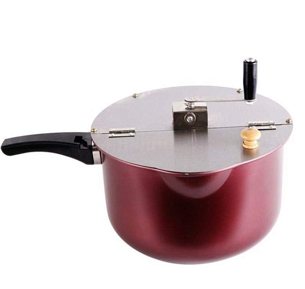 Stainless Steel Popcorn Maker Machine - Fast & Efficient Manual Popper with Measuring Cup for Home Theater, Movie Nights & Party Snacks