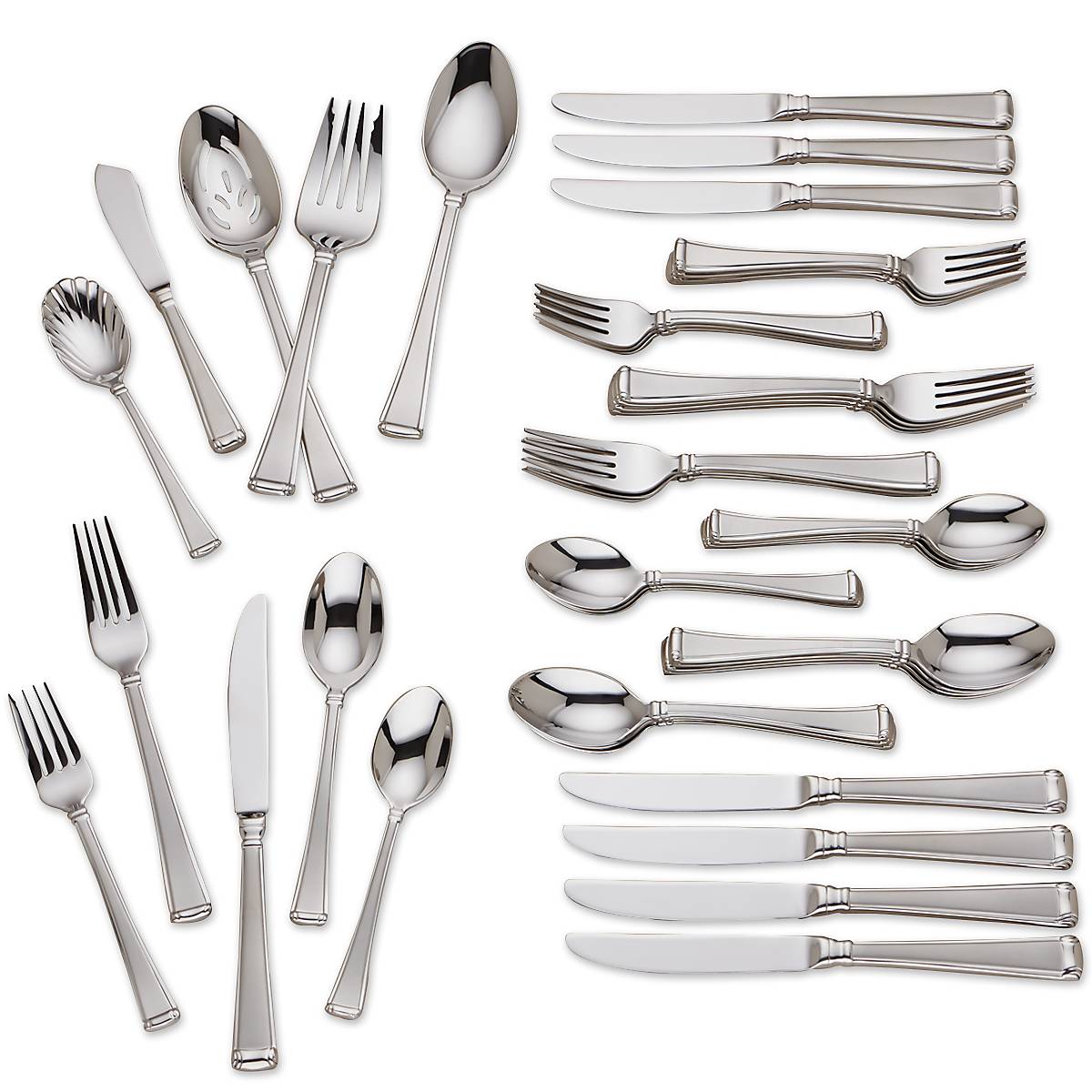 45-Piece Frosted Flatware Set - Stainless Steel Cutlery for Dining, Kitchen & Entertaining - Perfect for Dinner Parties, Restaurants & Everyday Use