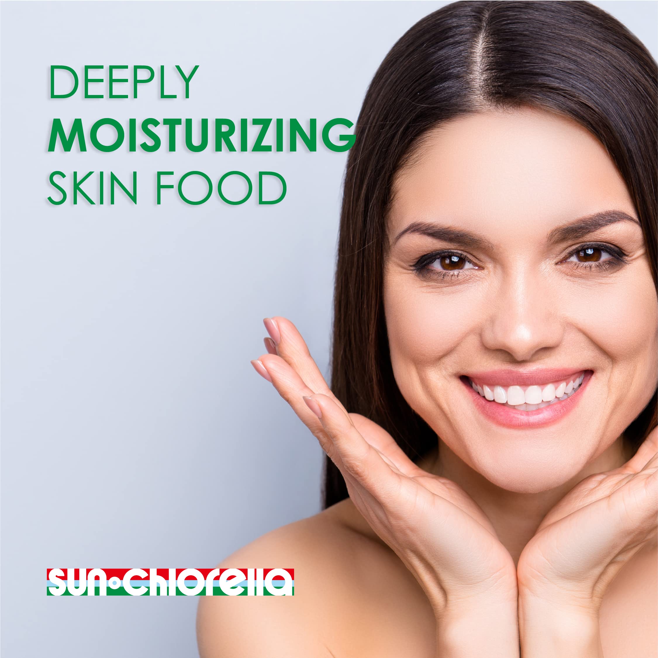 Sun Chlorella Cream Face Moisturizer - Deep Hydration & Anti-Aging Skincare for Dry Skin, Reduces Fine Lines & Wrinkles, Paraben-Free (1.58oz) - Perfect for Daily Use & Nighttime Skincare Routine