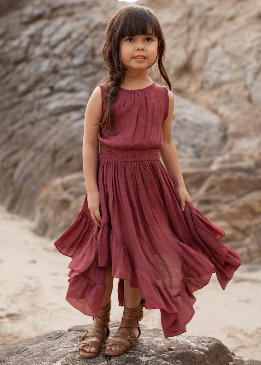 Gemma Dress in Mesa Rose - Flowy Boho Maxi Dress for Women, Perfect for Summer, Beach, Vacations & Casual Outings