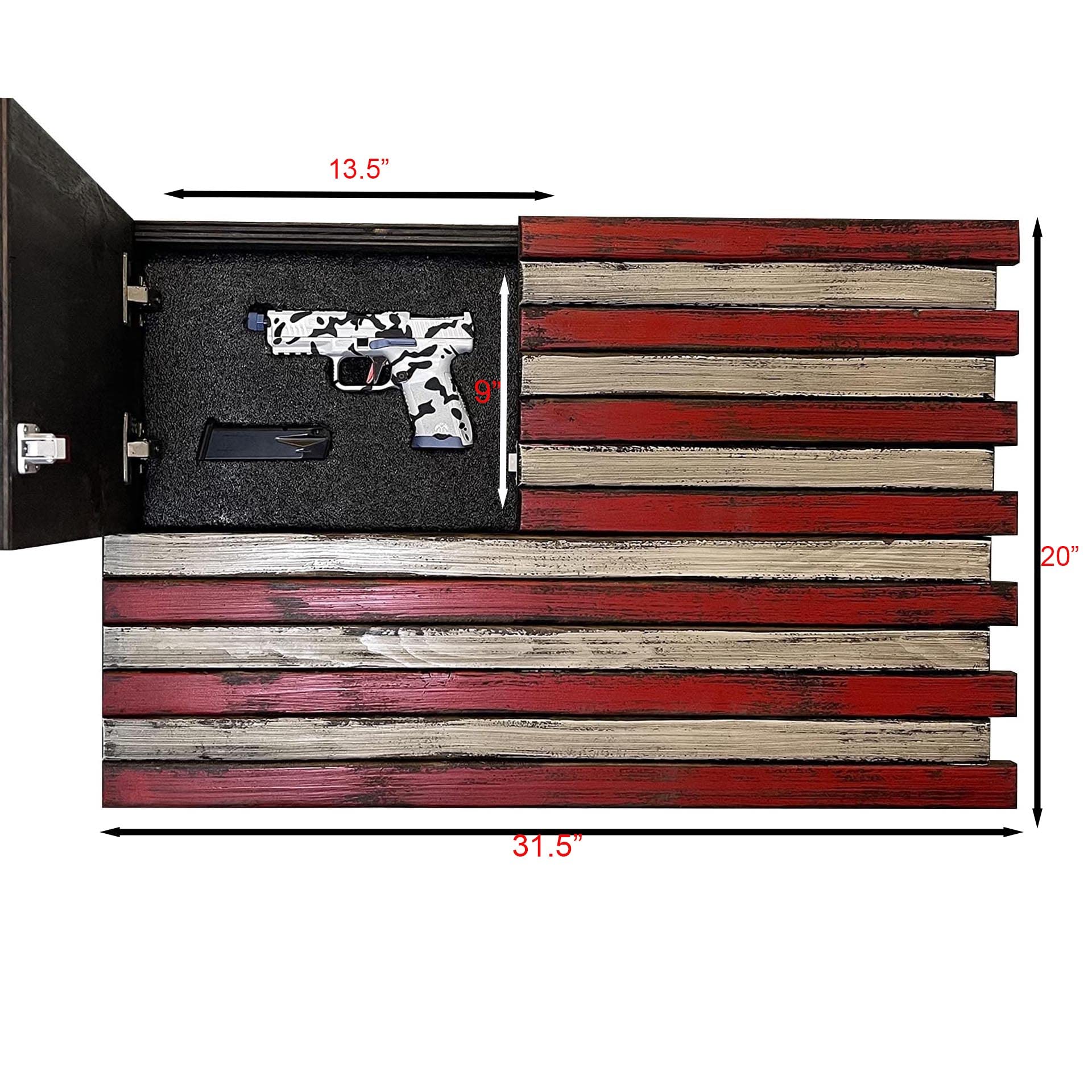 Small Concealment Flag (Red Line Distressed) - Tactical Survival Gear for Outdoor Adventures, Camping & Emergency Preparedness