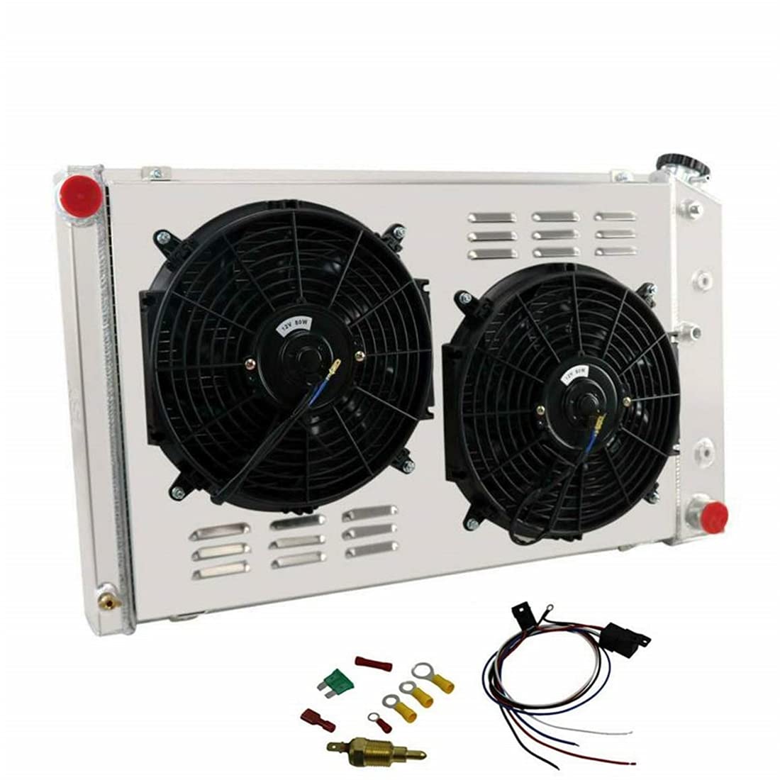 High-Performance 3 Row Aluminum Radiator with Dual 12