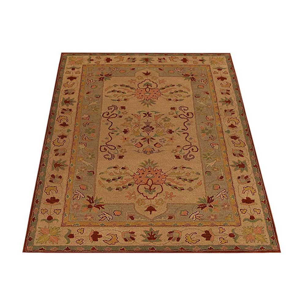 Hand Tufted Wool Area Rug - Soft & Durable Non-Slip Living Room Carpet - Boho Chic Home Decor for Bedroom, Nursery, or Office