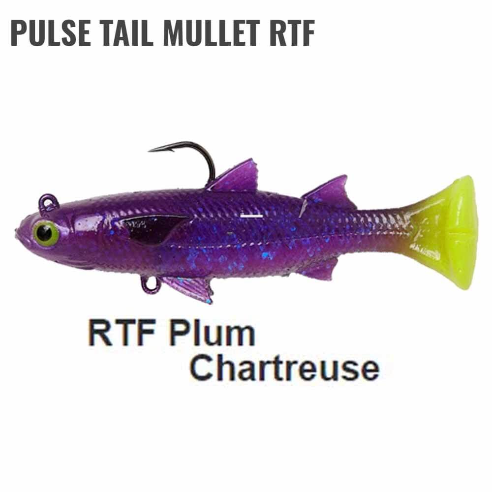 Savage Gear RTF Pulse Tail Mullet Lure 4 Inch - Saltwater Fishing Bait for Bass, Trout, and Redfish - Perfect for Inshore and Offshore Angling