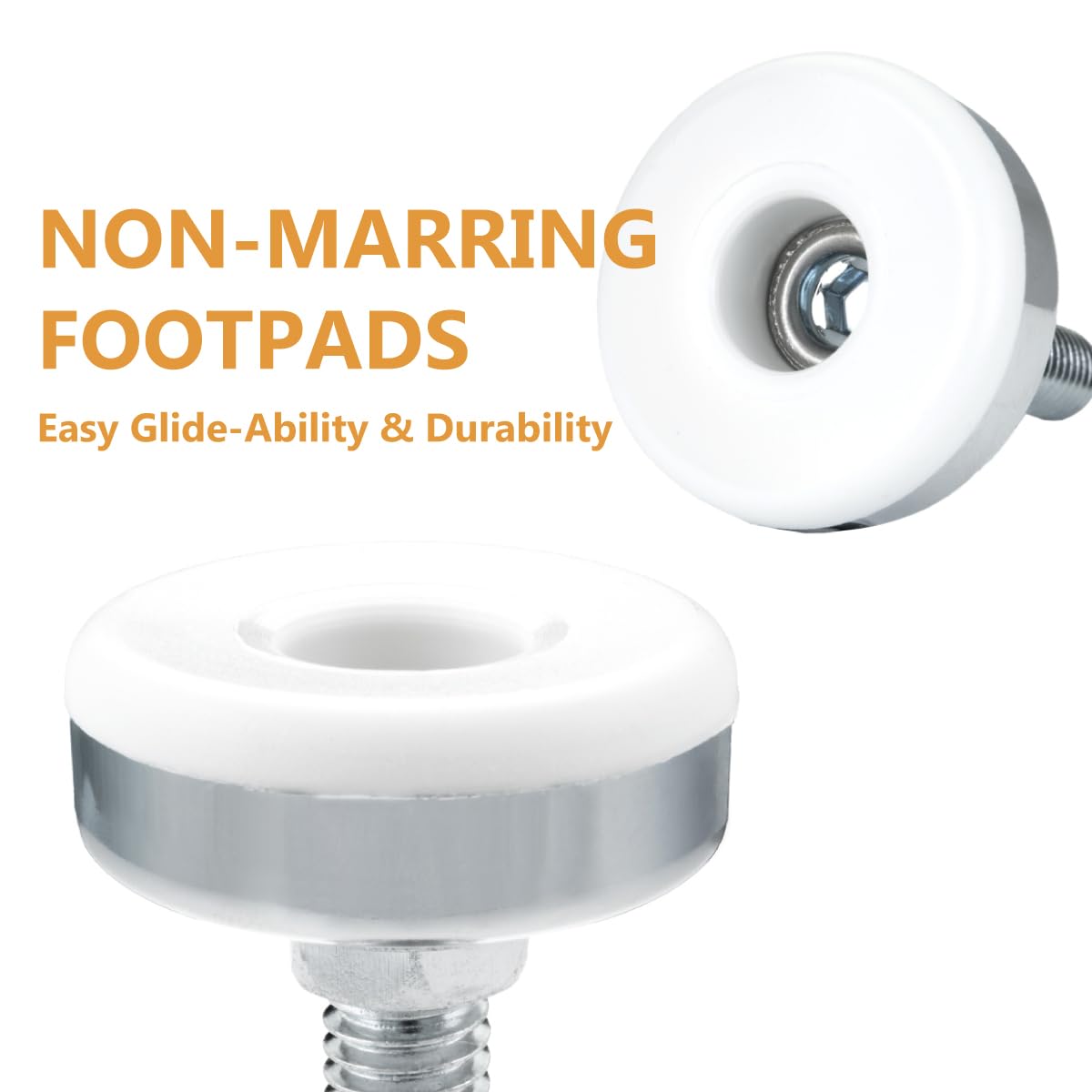POWERTEC 4-Pack Heavy Duty Adjustable Leveling Feet with 3/8