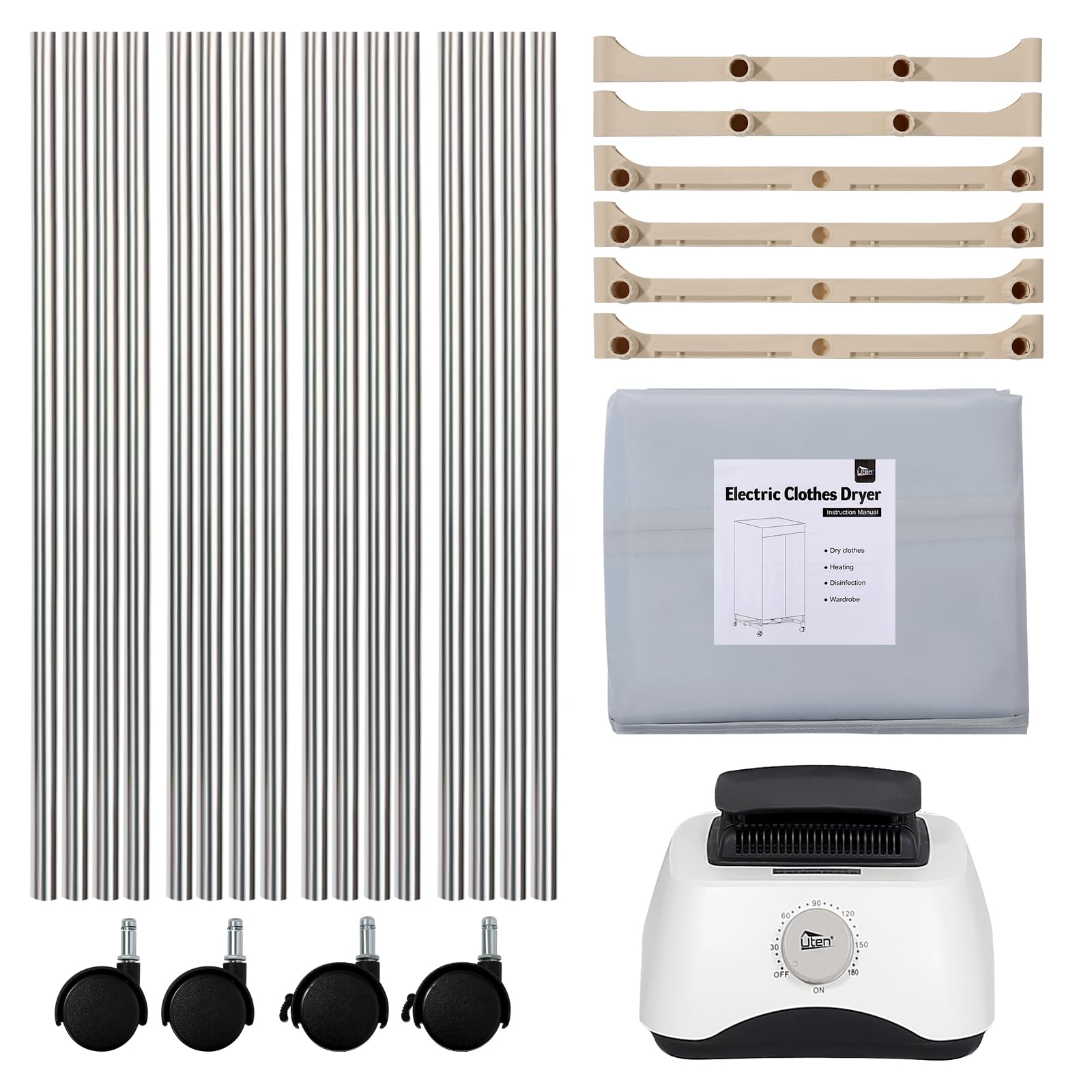 Portable Electric Clothes Dryer Machine with Timer - Compact Laundry Drying Rack for Apartments & Homes - Perfect for Small Spaces, Dorm Rooms & Quick Indoor Drying