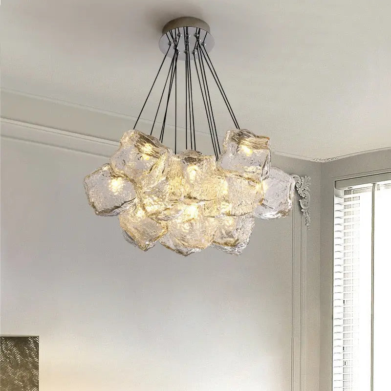 13-Light Post Modern Chrome Chandelier - Elegant Dining Room Lighting Fixture for Modern Home Decor